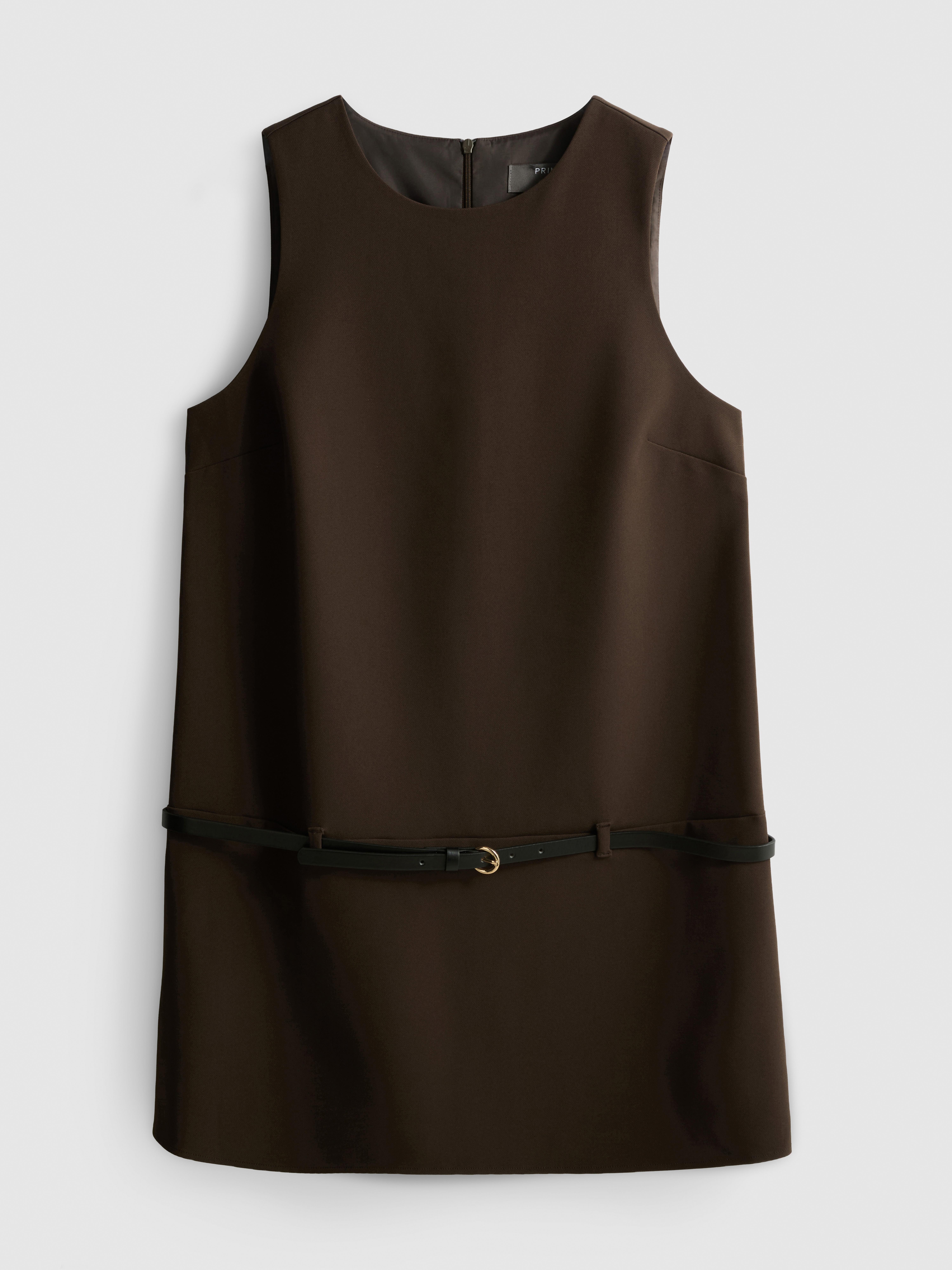 Belted Shift Mini Dress
