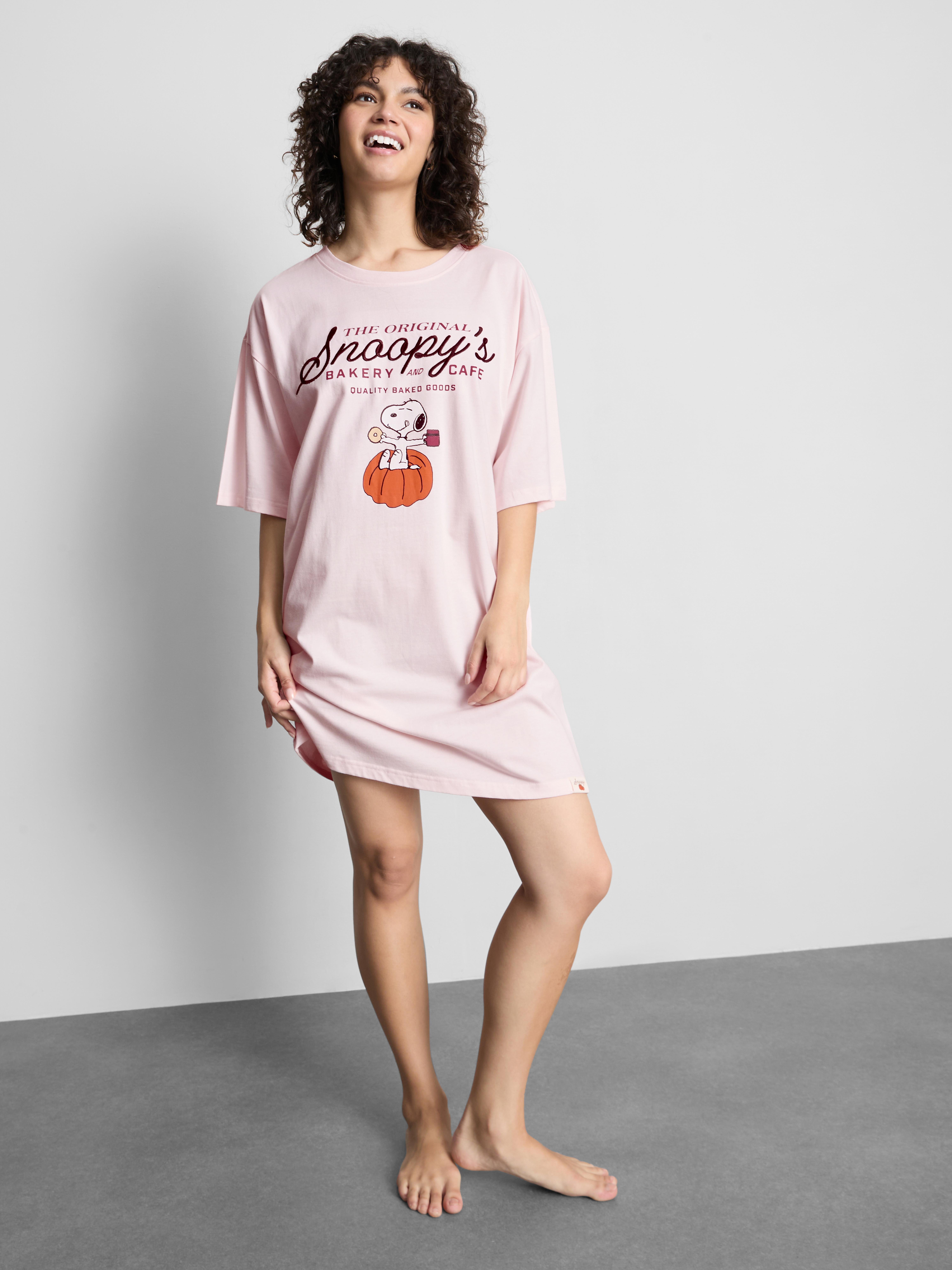 Snoopy Cotton Oversized Graphic Nightshirt