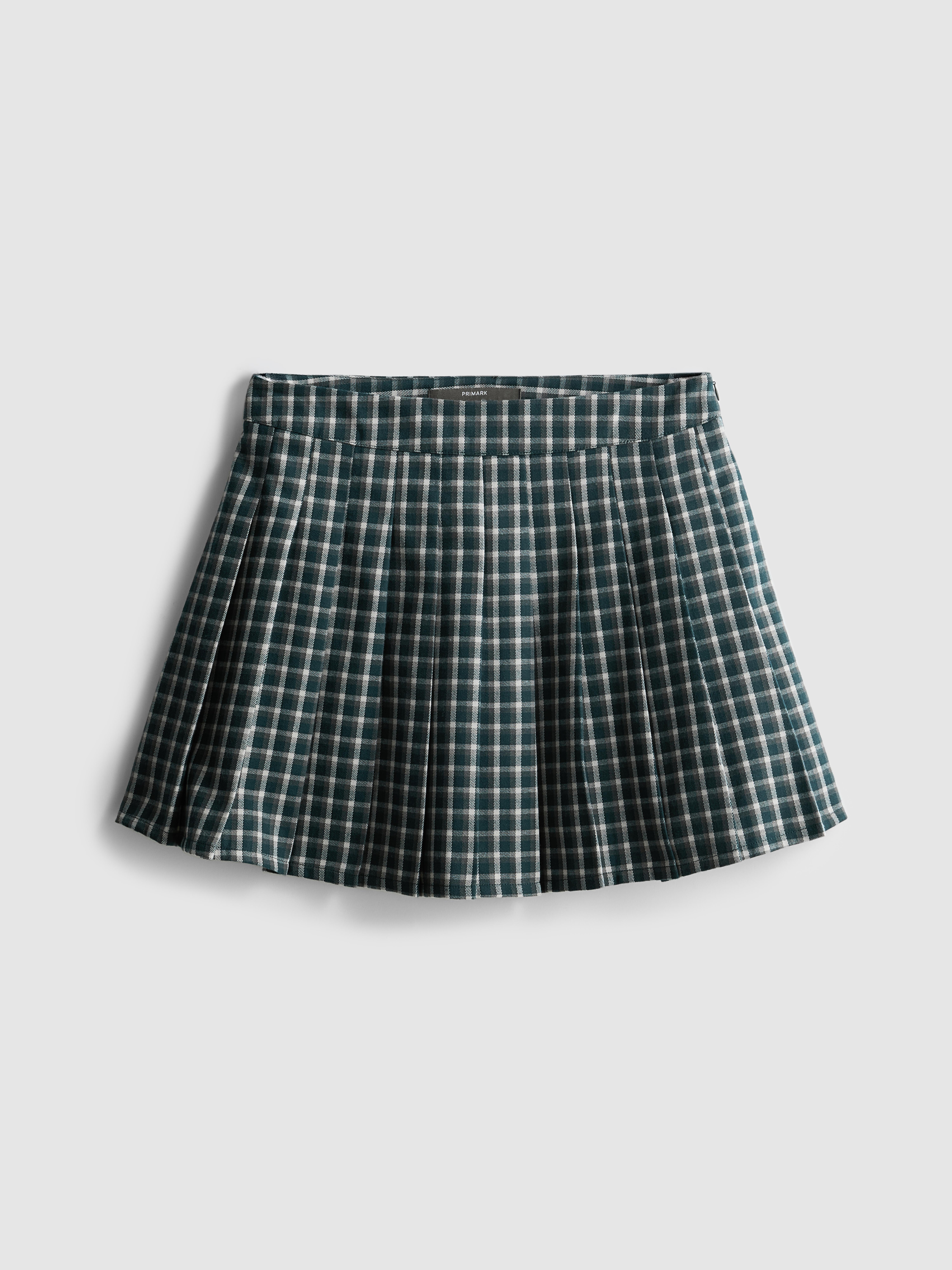 Paula Echevarría Pleated Check Mini Skirt