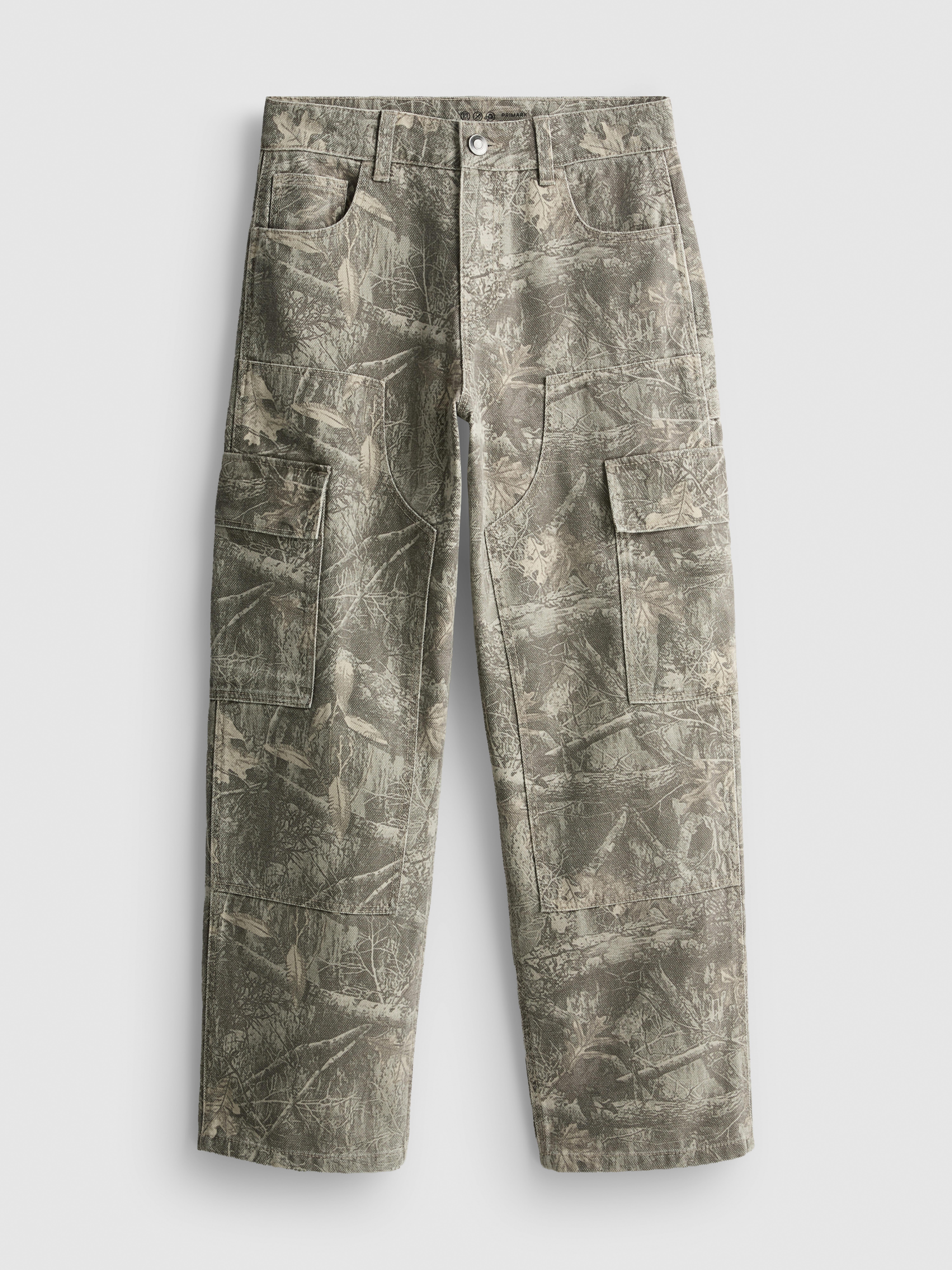 7-15yrs | Pure Cotton Wide-Leg Cargo Pants