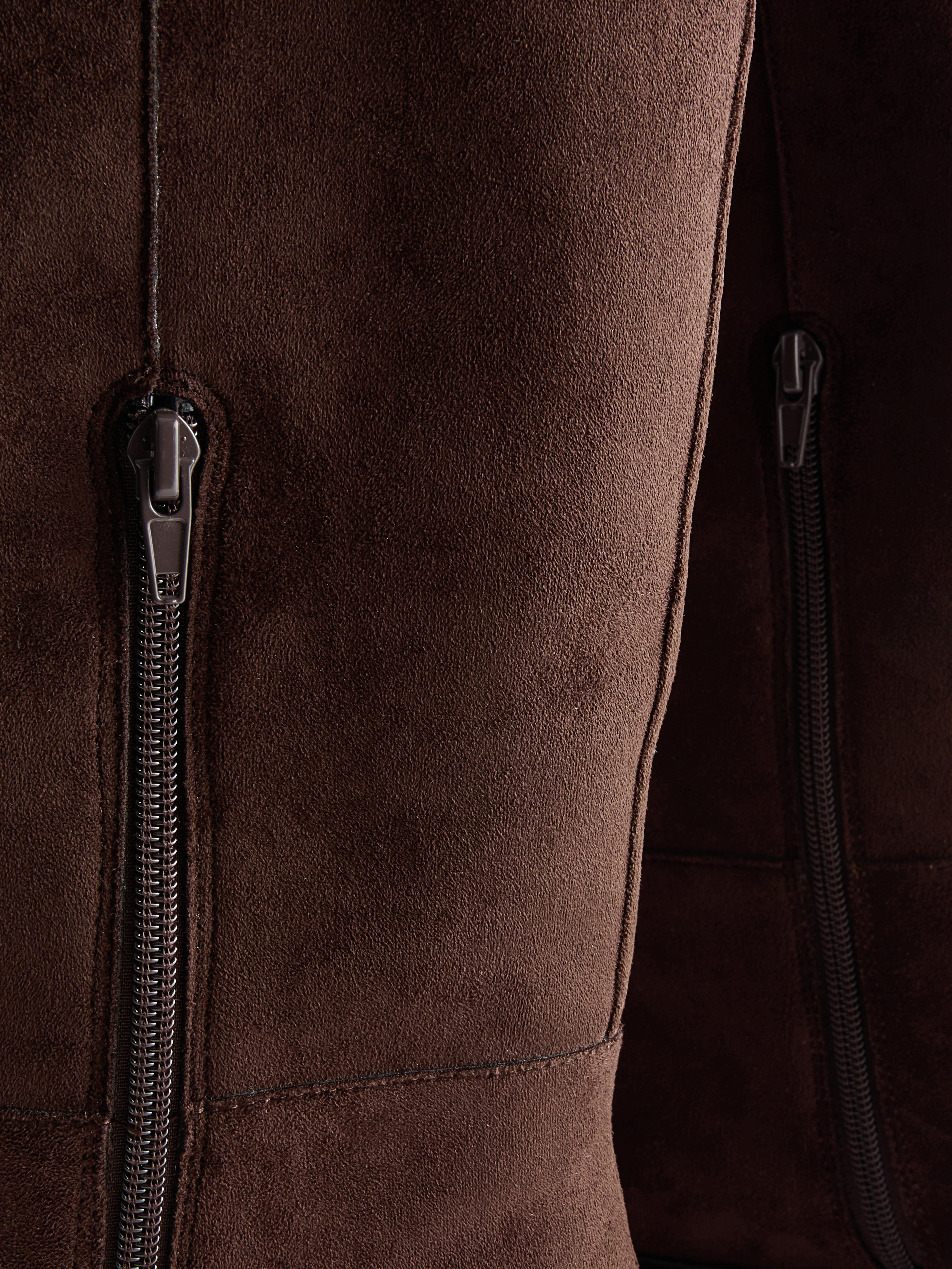 Faux Suede Knee-High Riding Boots