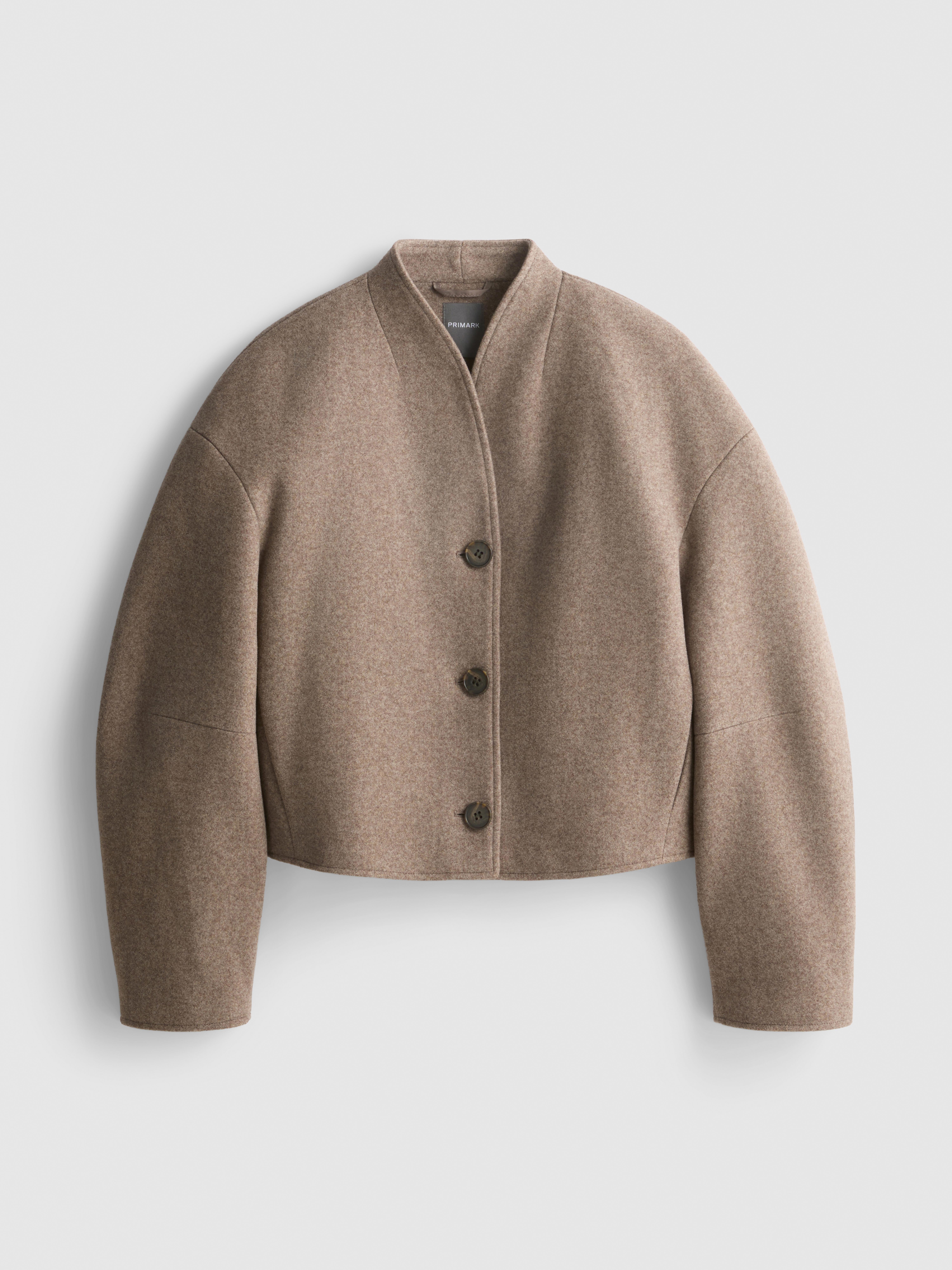 Veste structurée courte sans col
