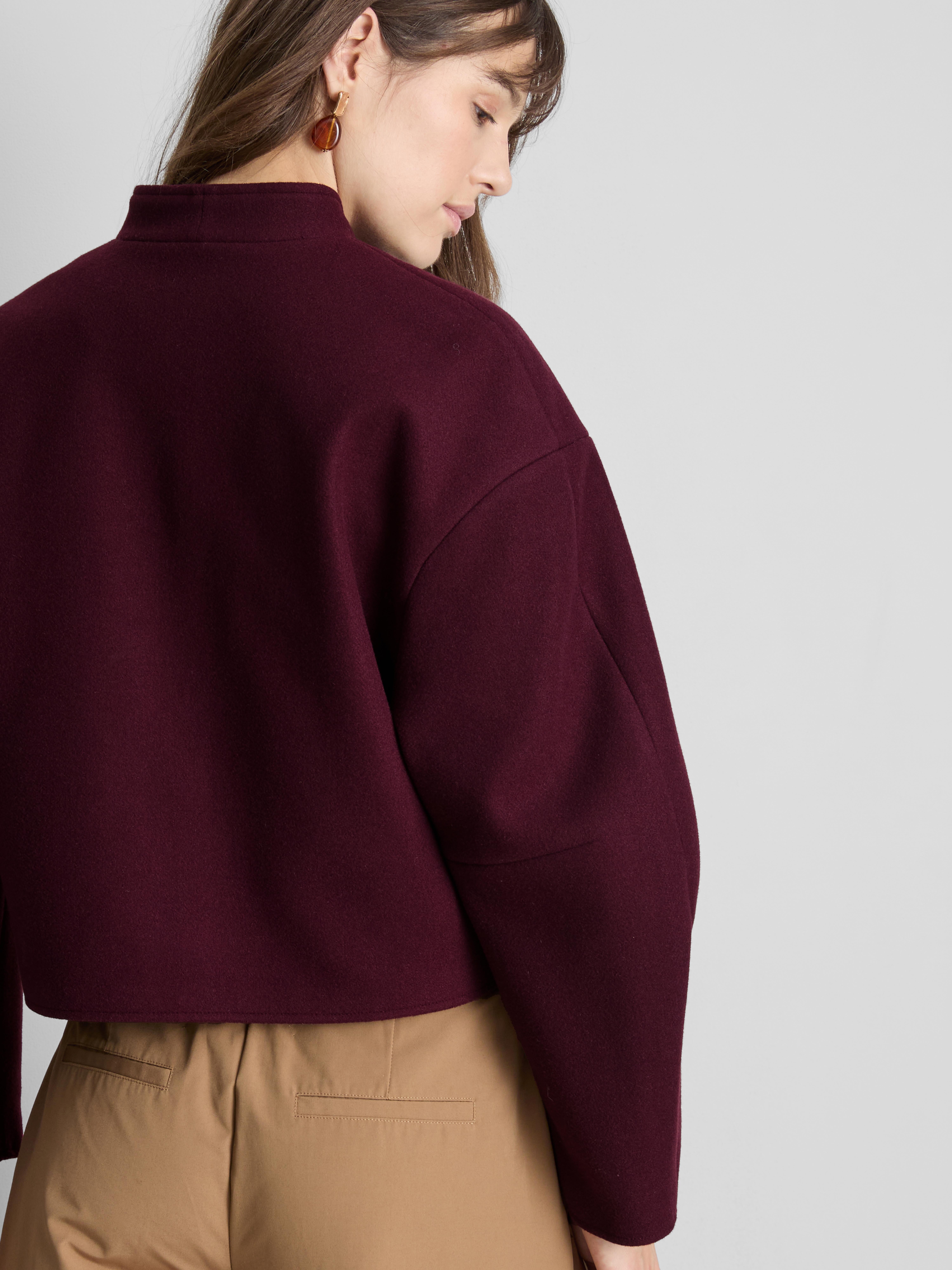 Structured Collarless Cropped Jacket
