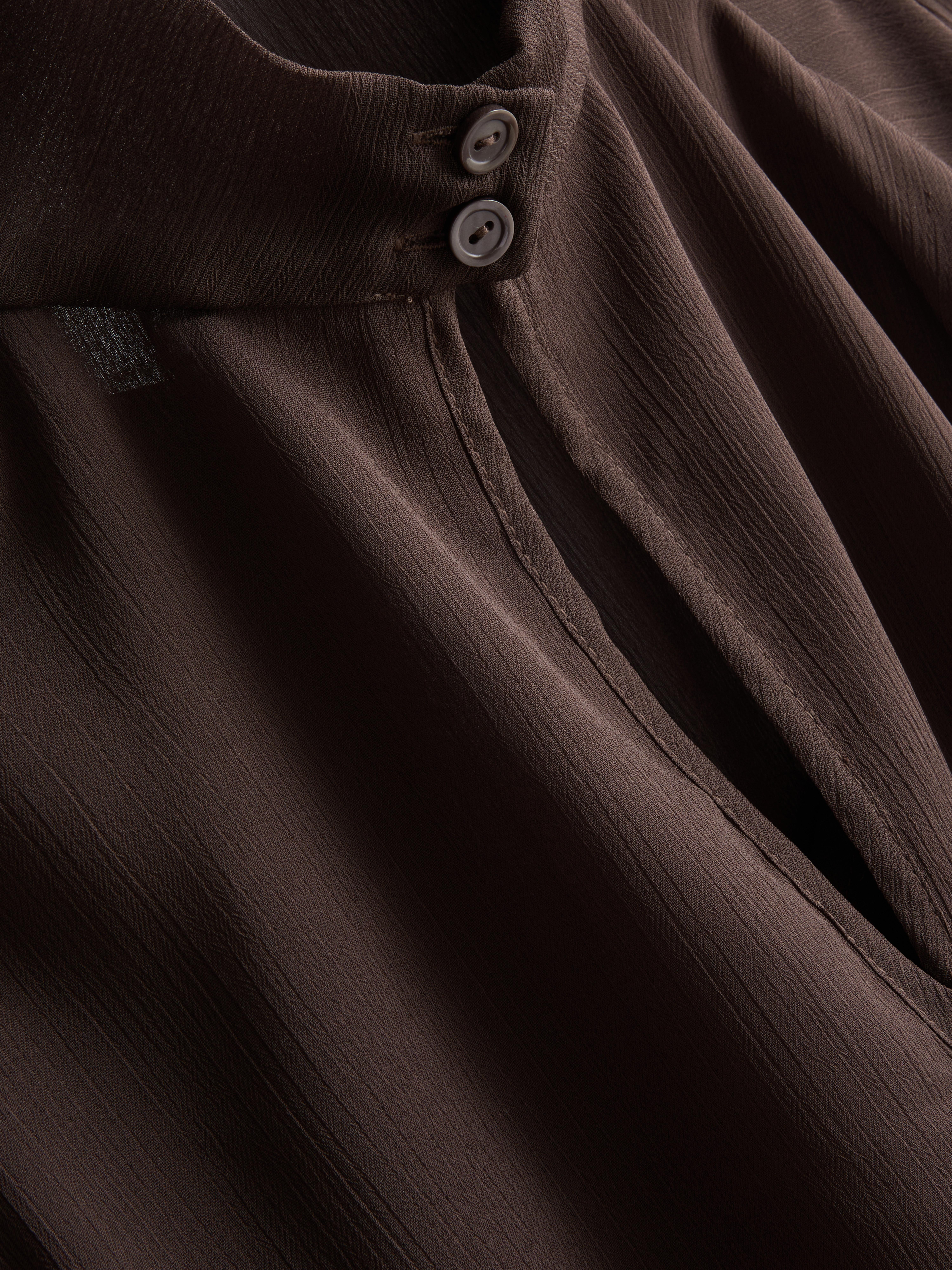 High Neck Cape Blouse