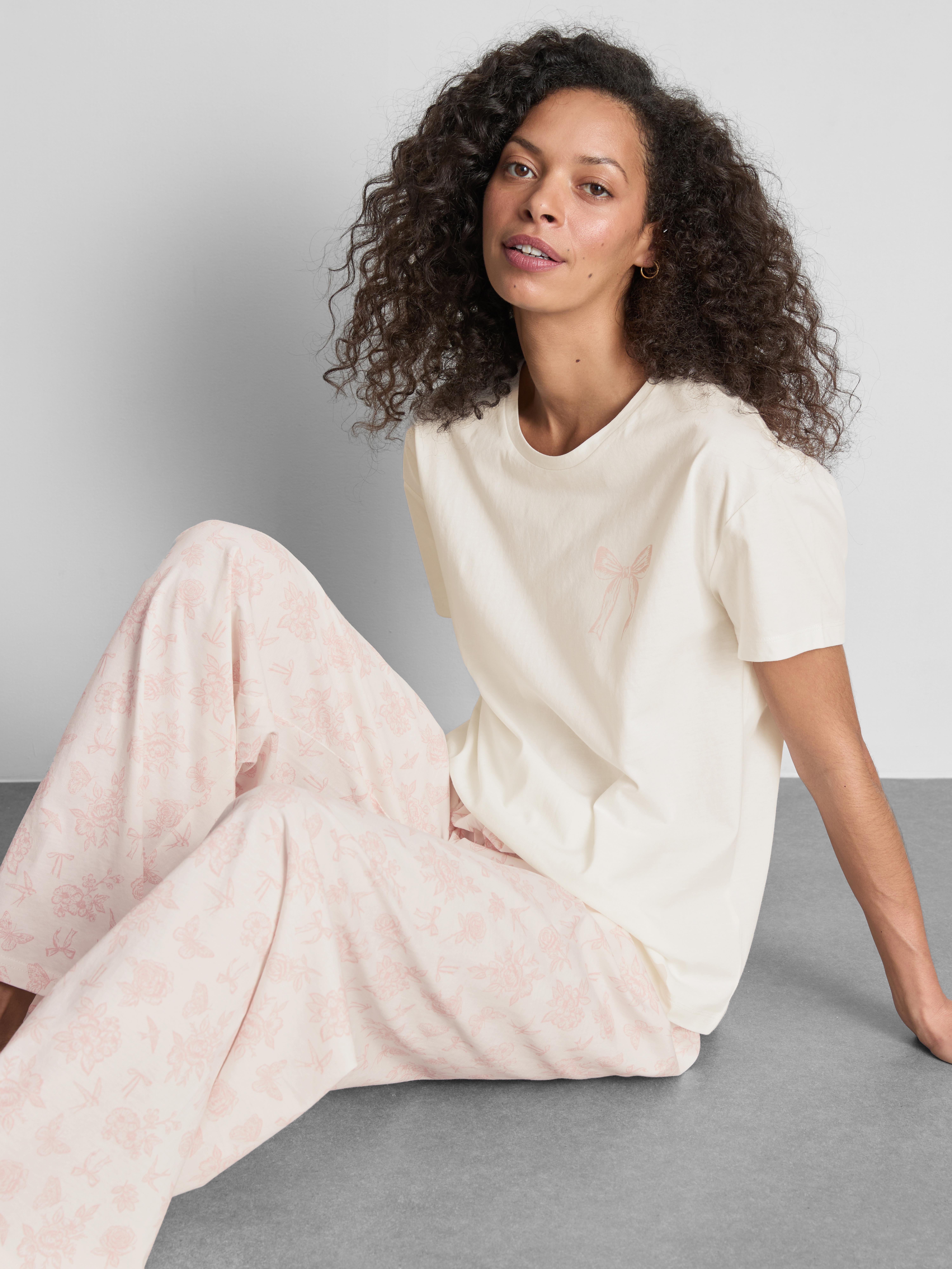 Cotton Printed T-Shirt Pyjamas
