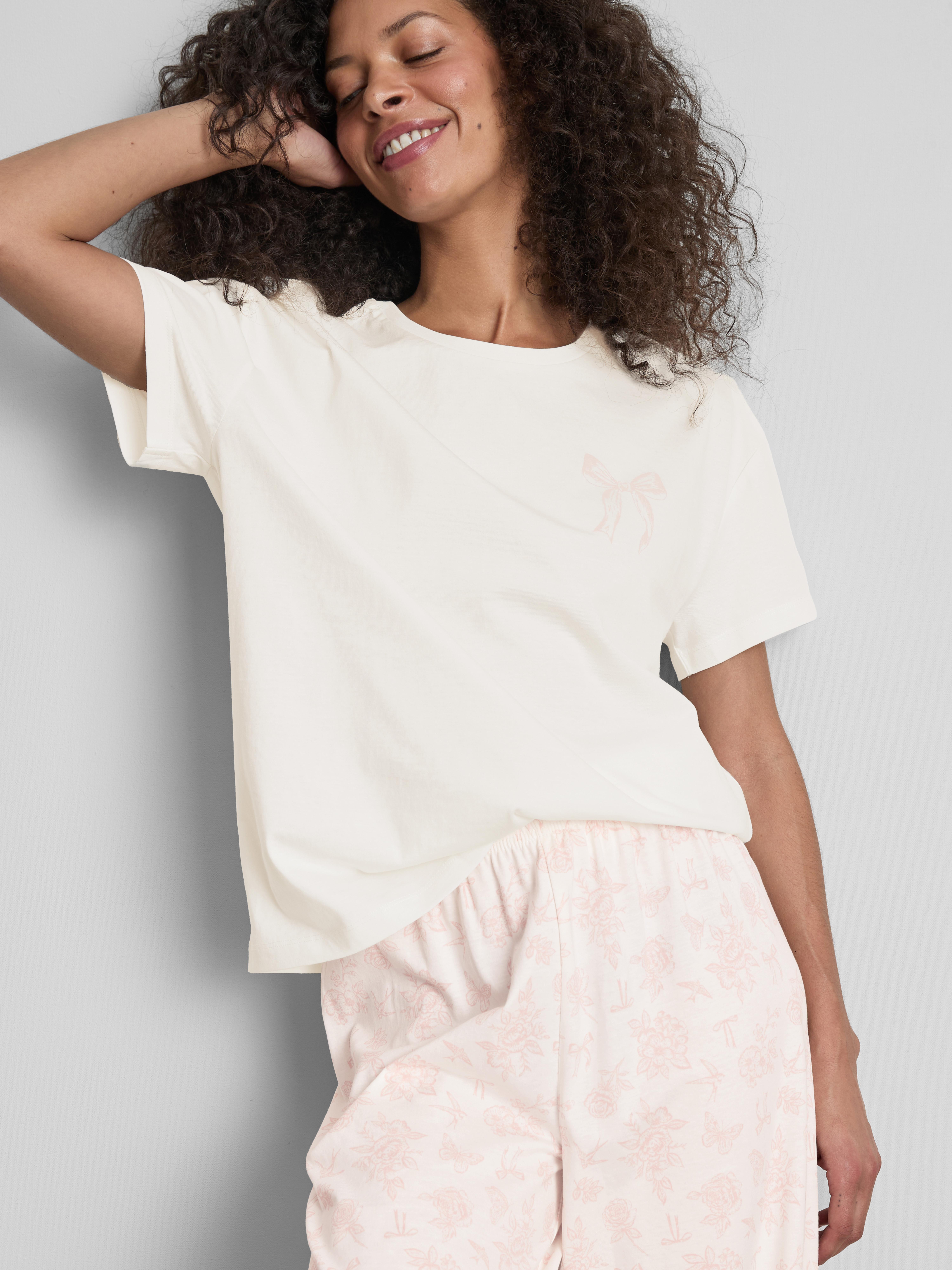 Cotton Printed T-Shirt Pyjamas