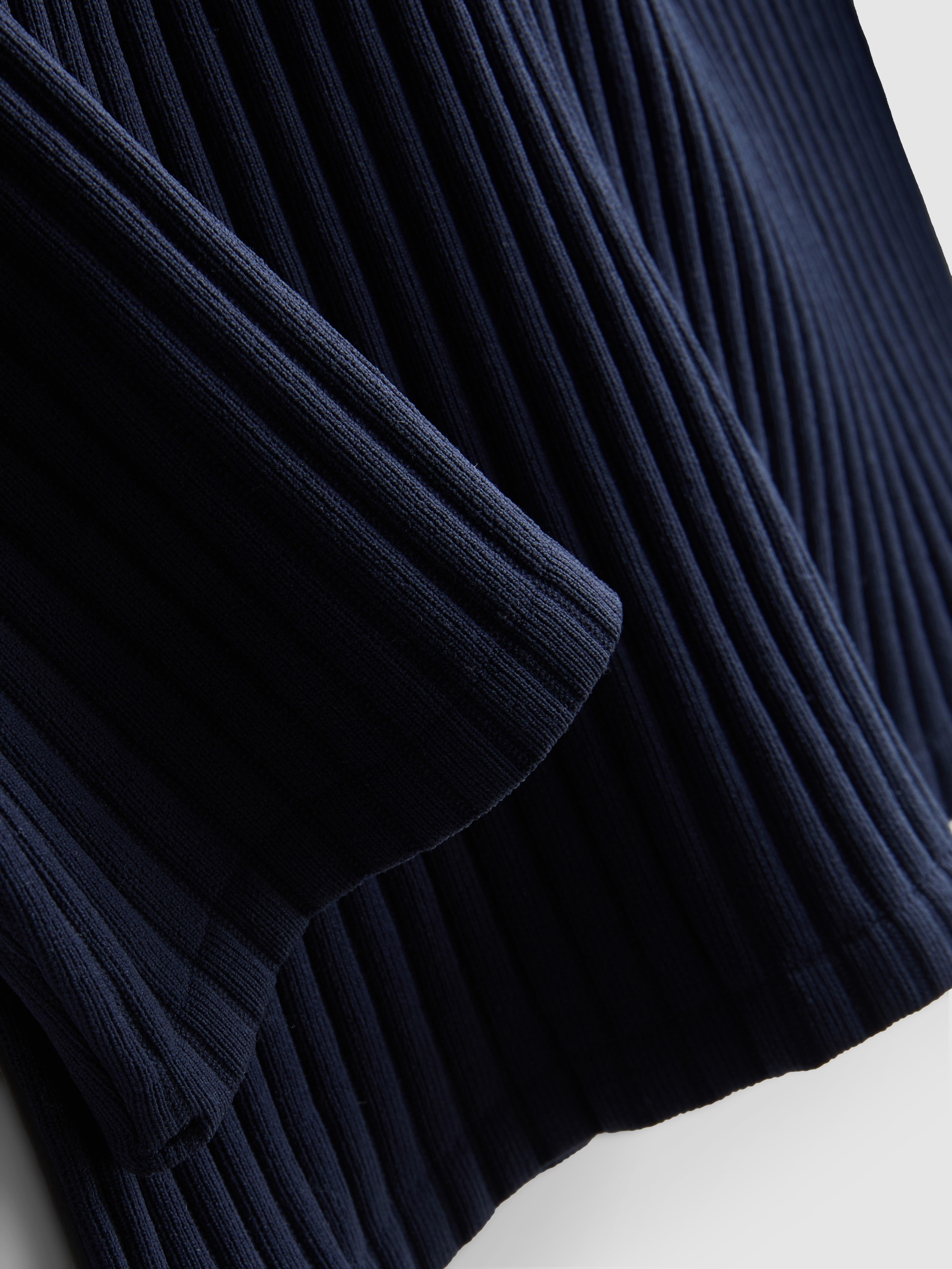Womens Navy Ribbed Long Sleeve Square Neck Top | Primark