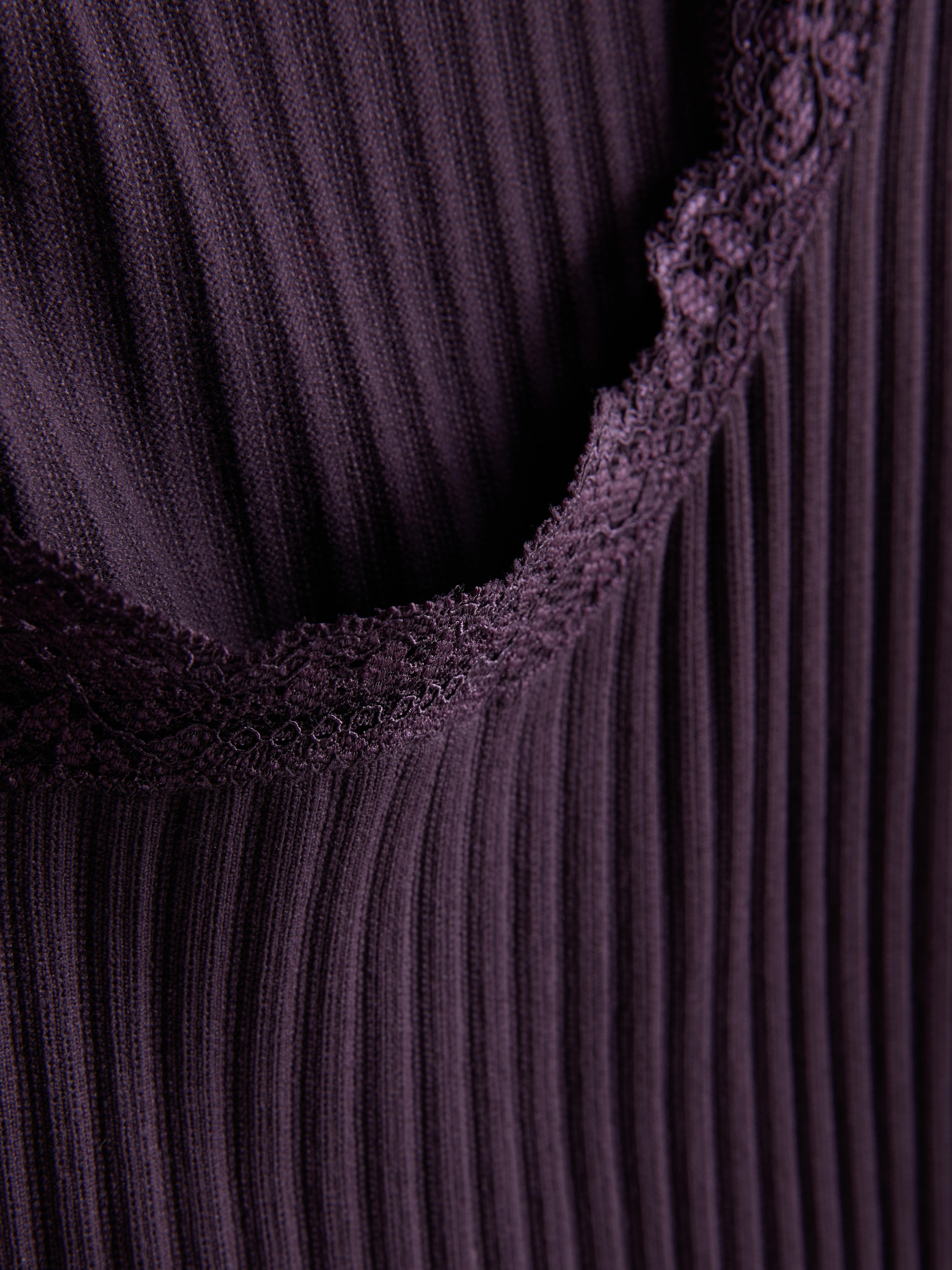Ribbed Long-Sleeve Squareneck Top