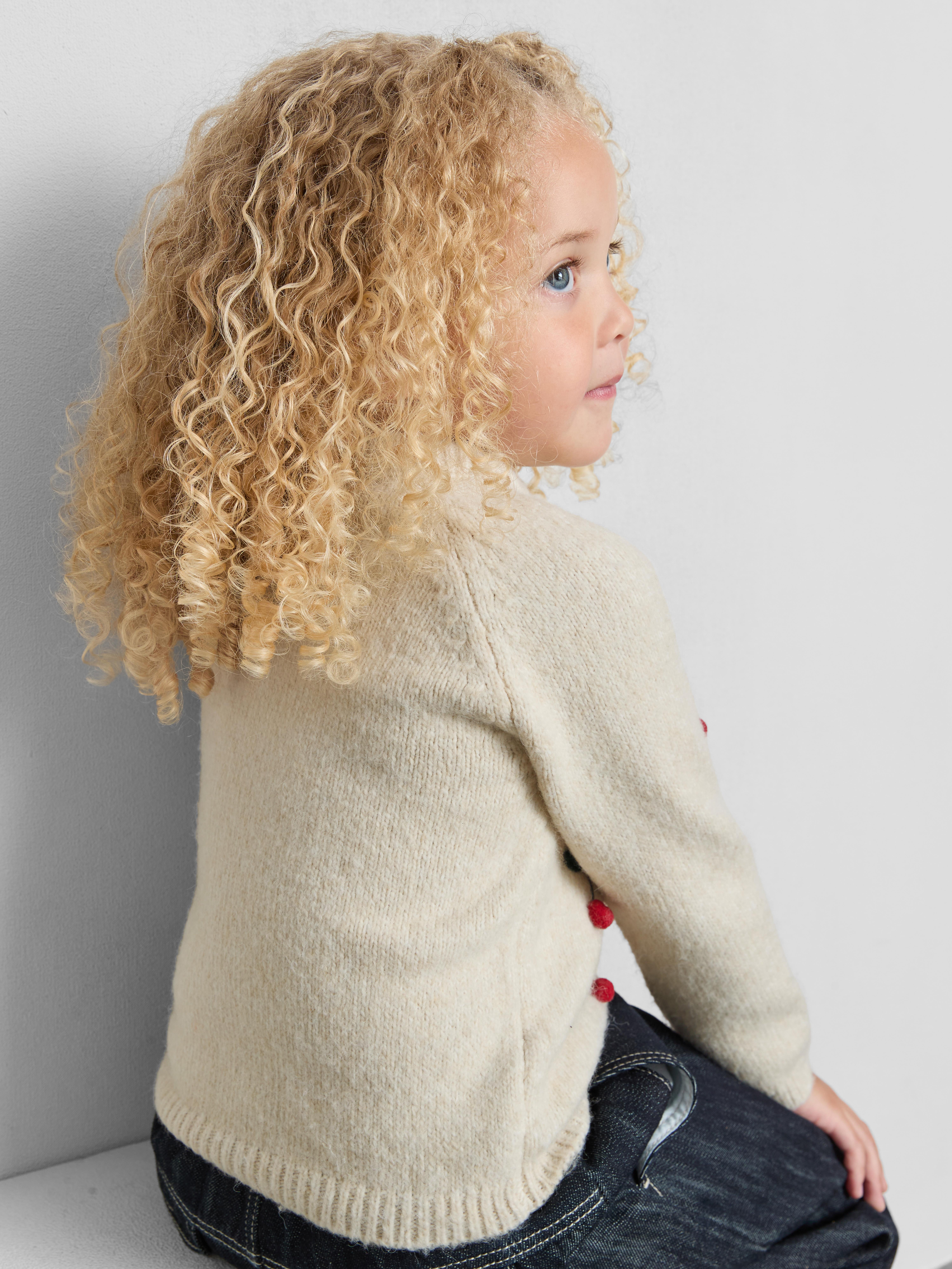 1-9yrs | Cherry Embroidered Cardigan