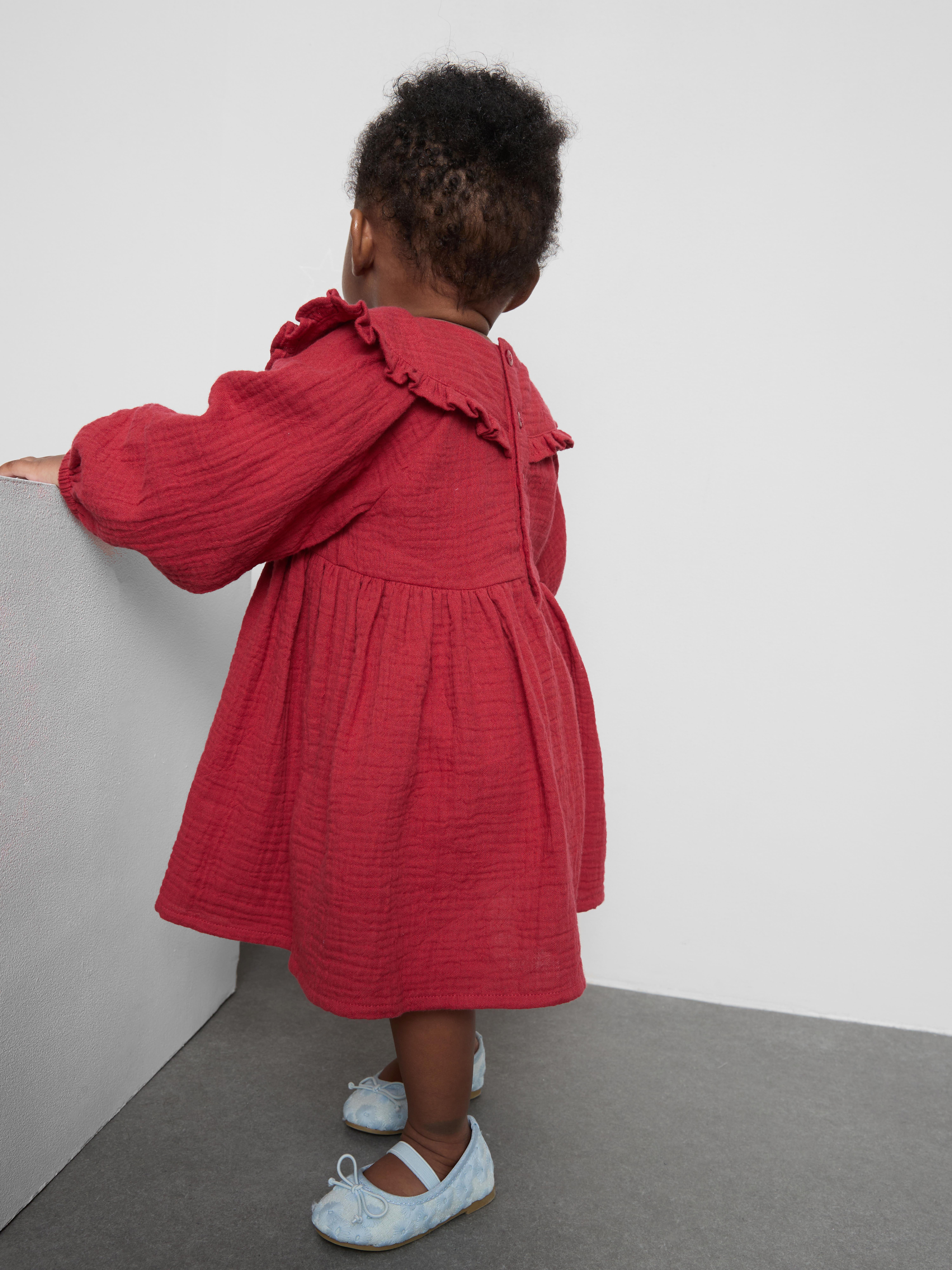 0-18mths | Collared Smock Dress and Bloomers Newborn Set