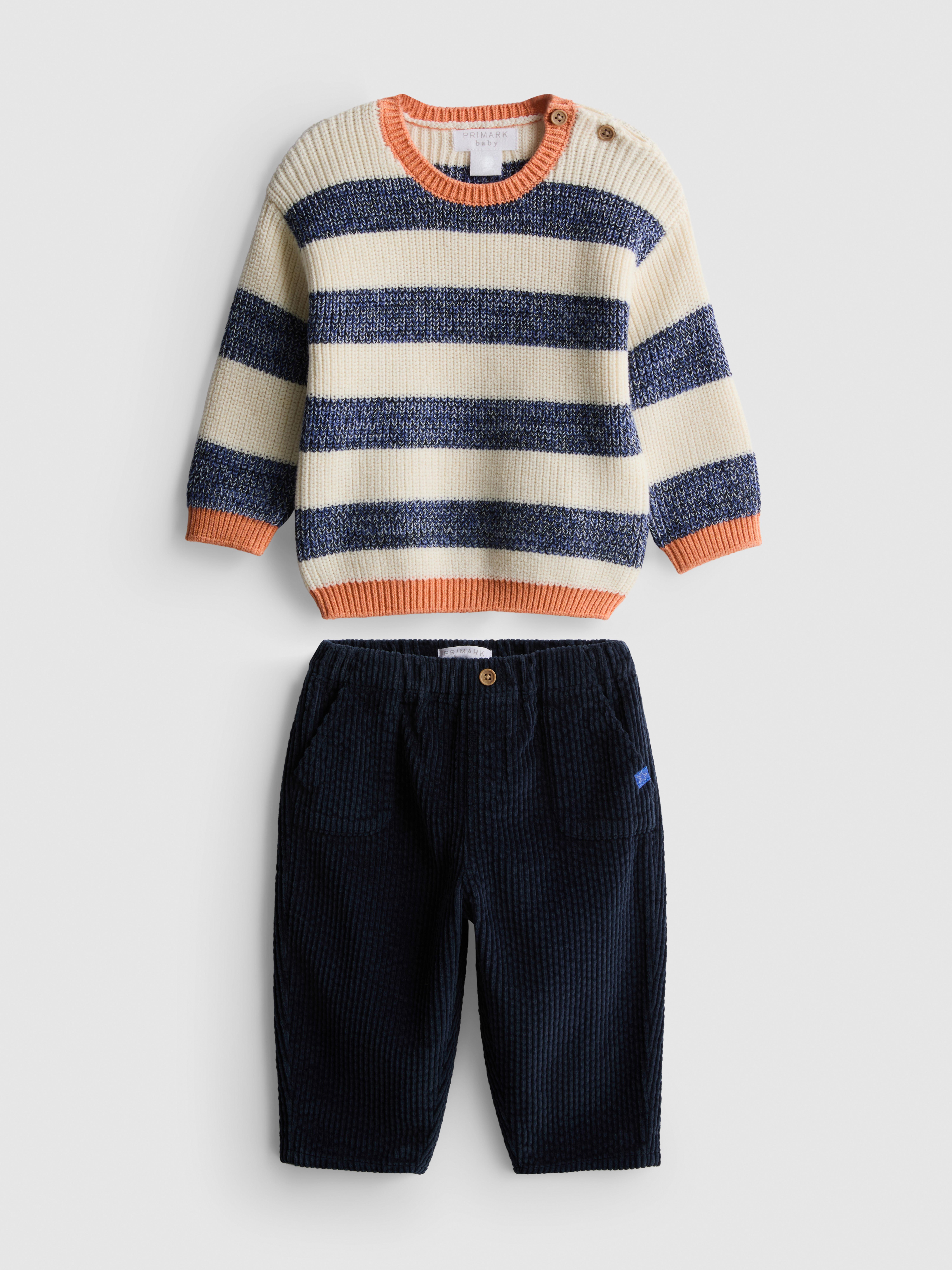 0-18mths | Jumper and Corduroy Trousers Newborn Set