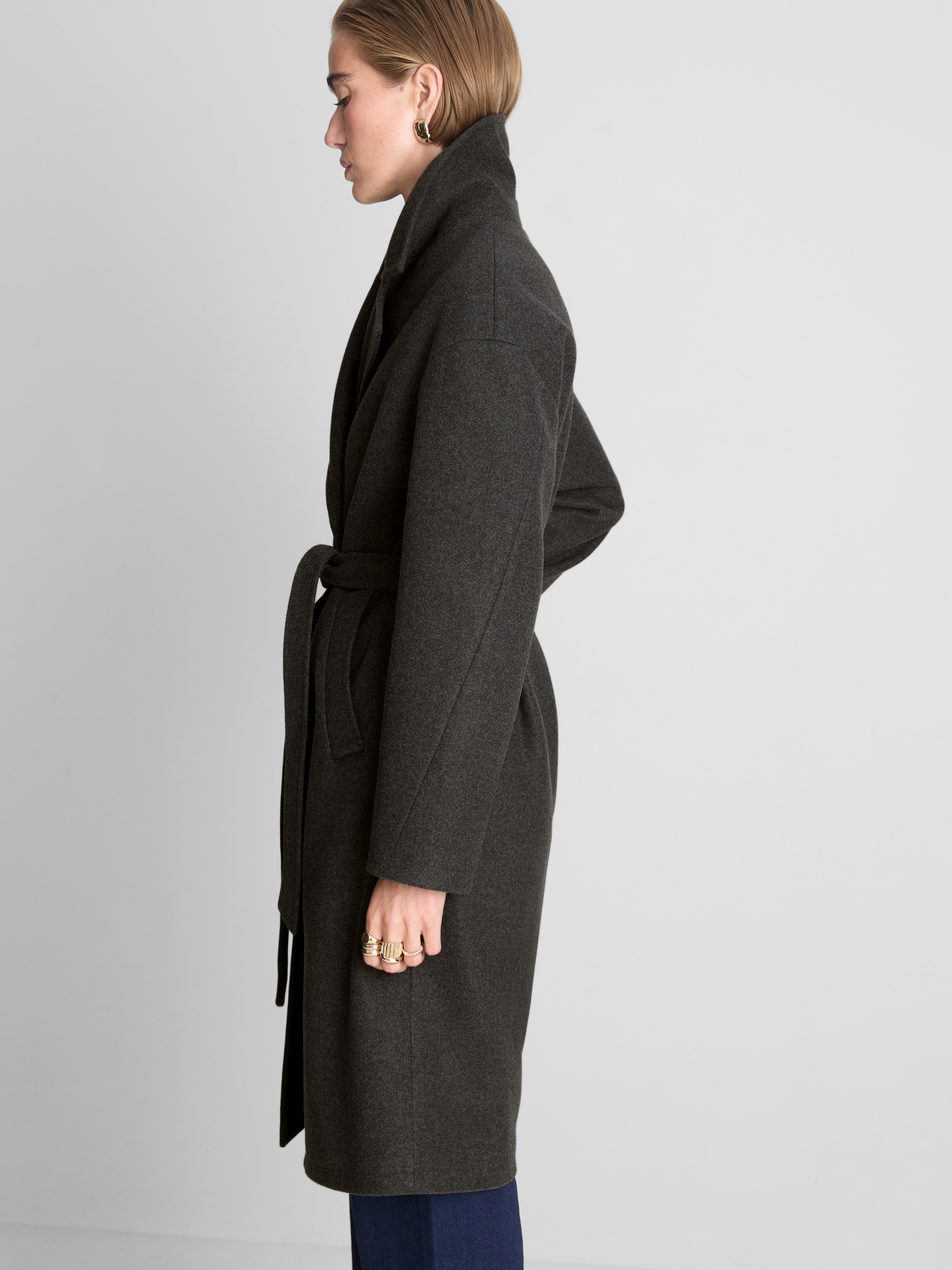 Belted Longline Crombie Coat