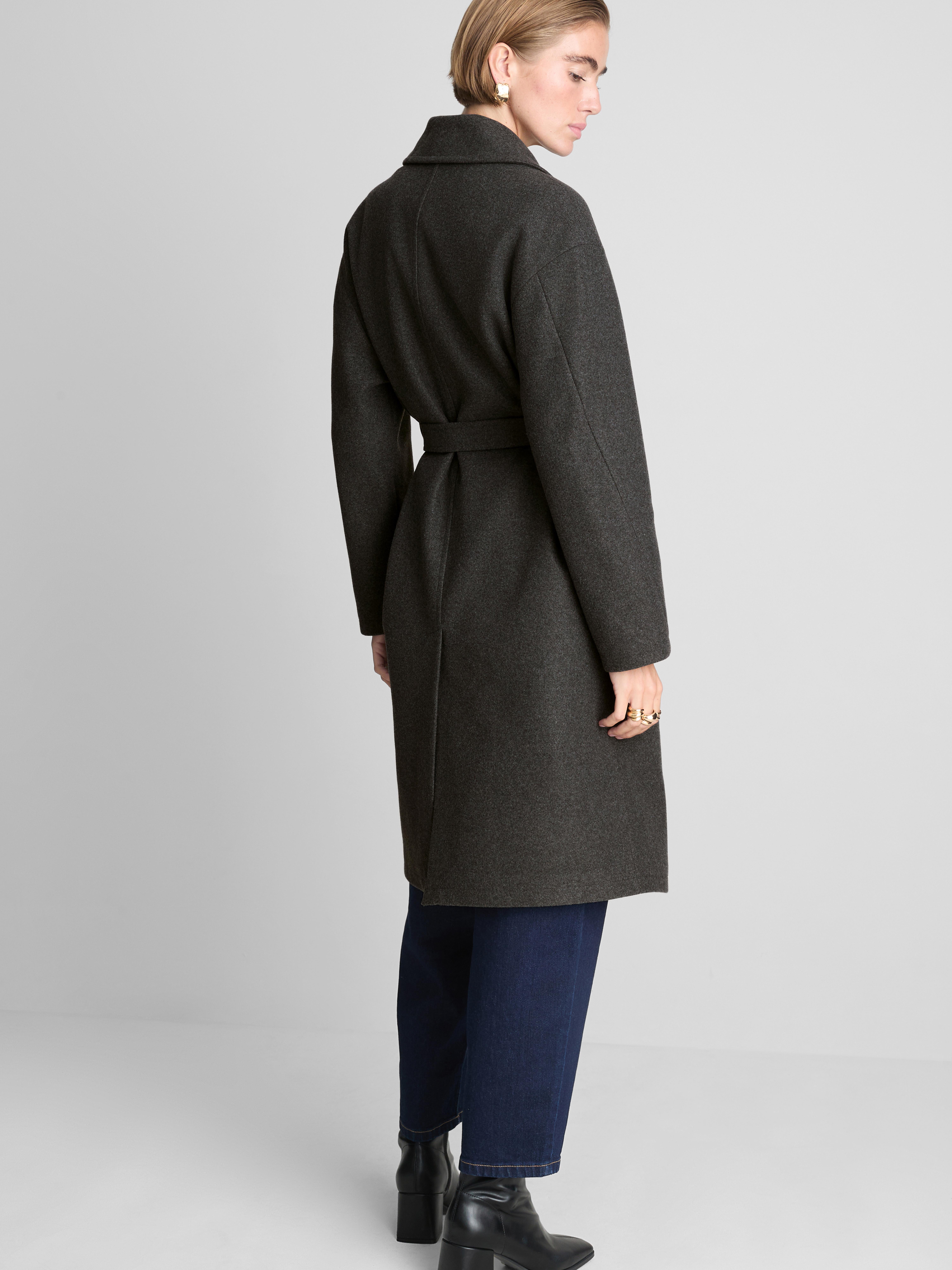 Belted Longline Crombie Coat