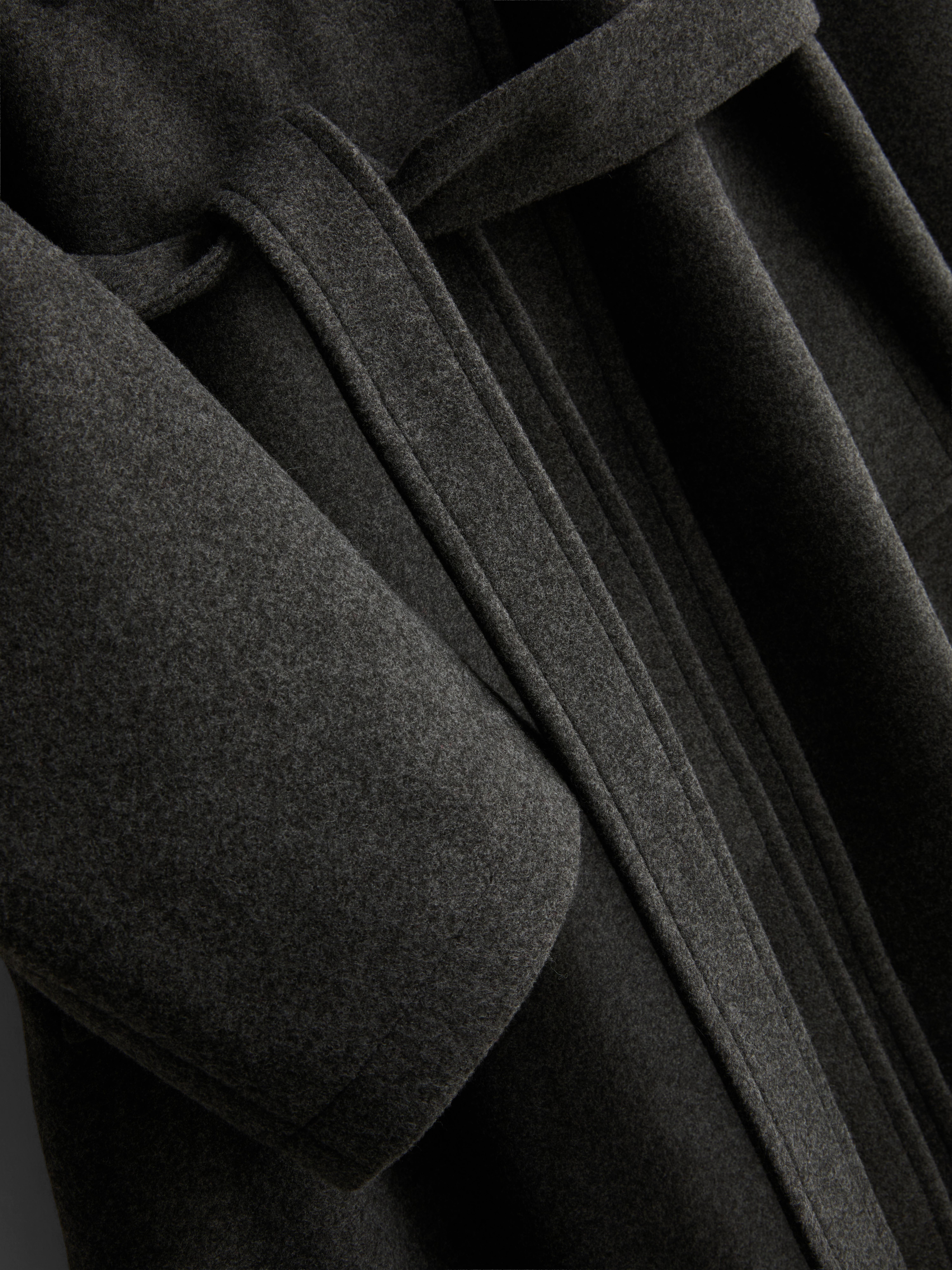 Belted Longline Crombie Coat