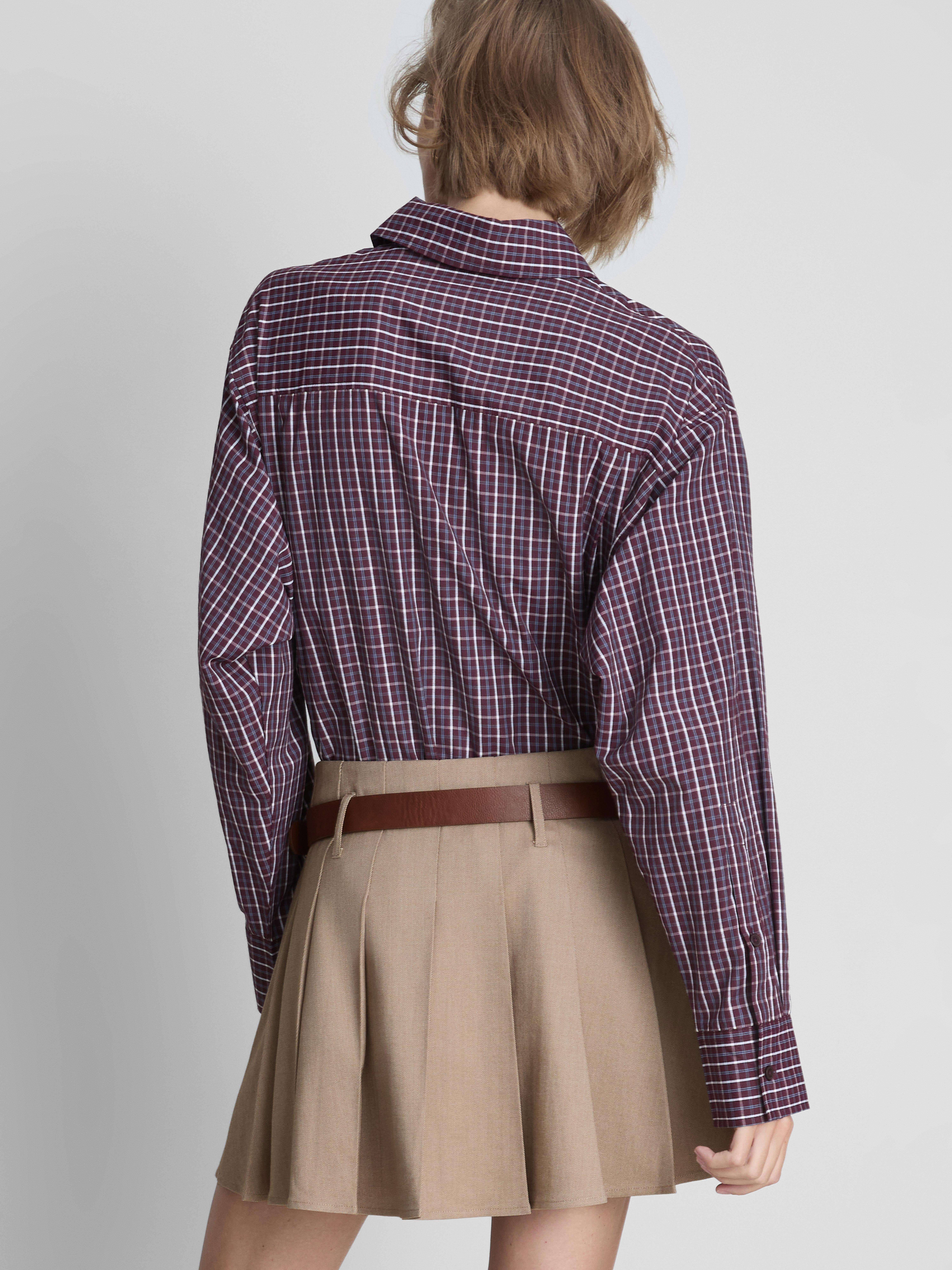 Pleated Belted Mini Skirt