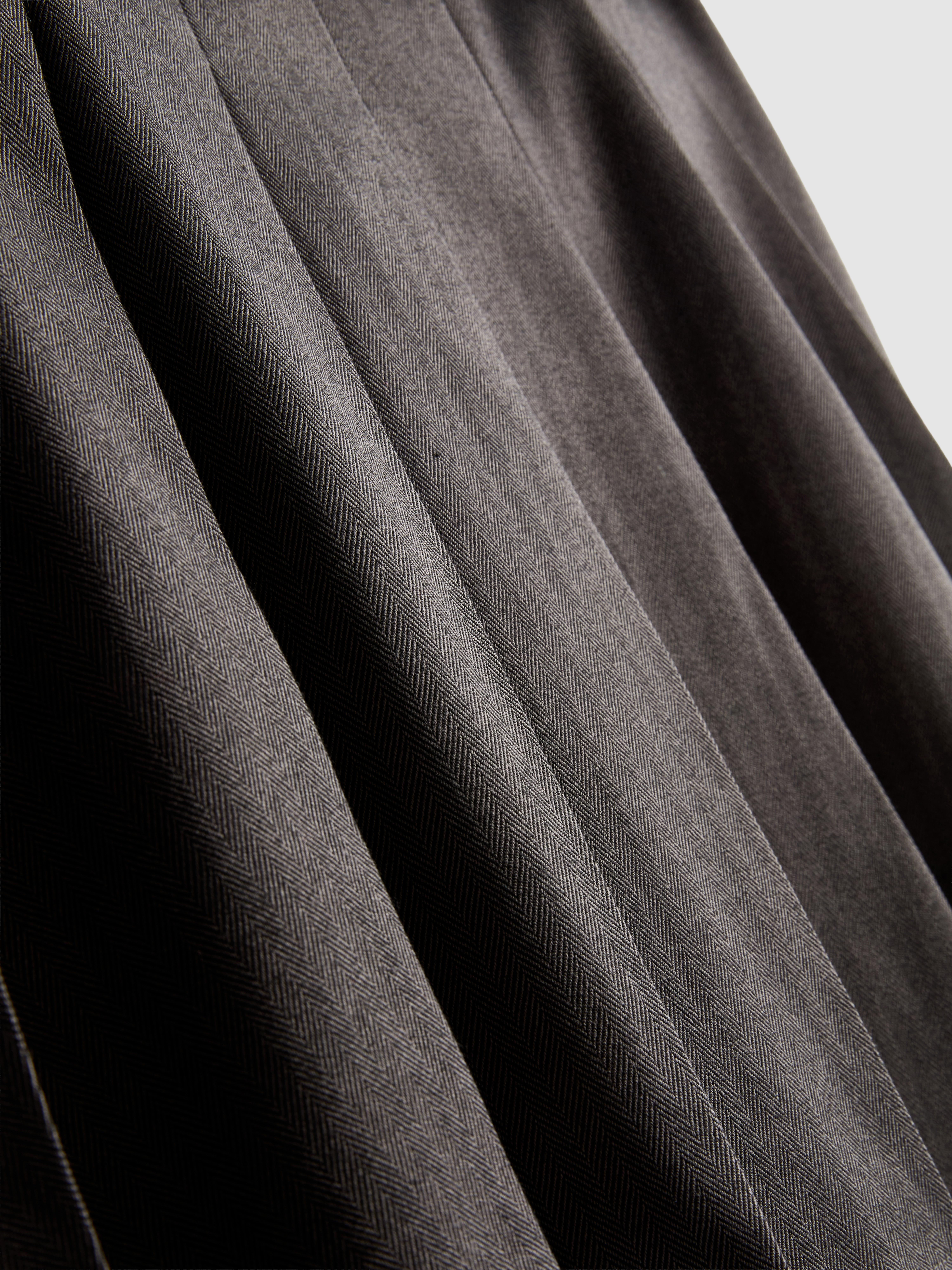 Pleated Belted Mini Skirt