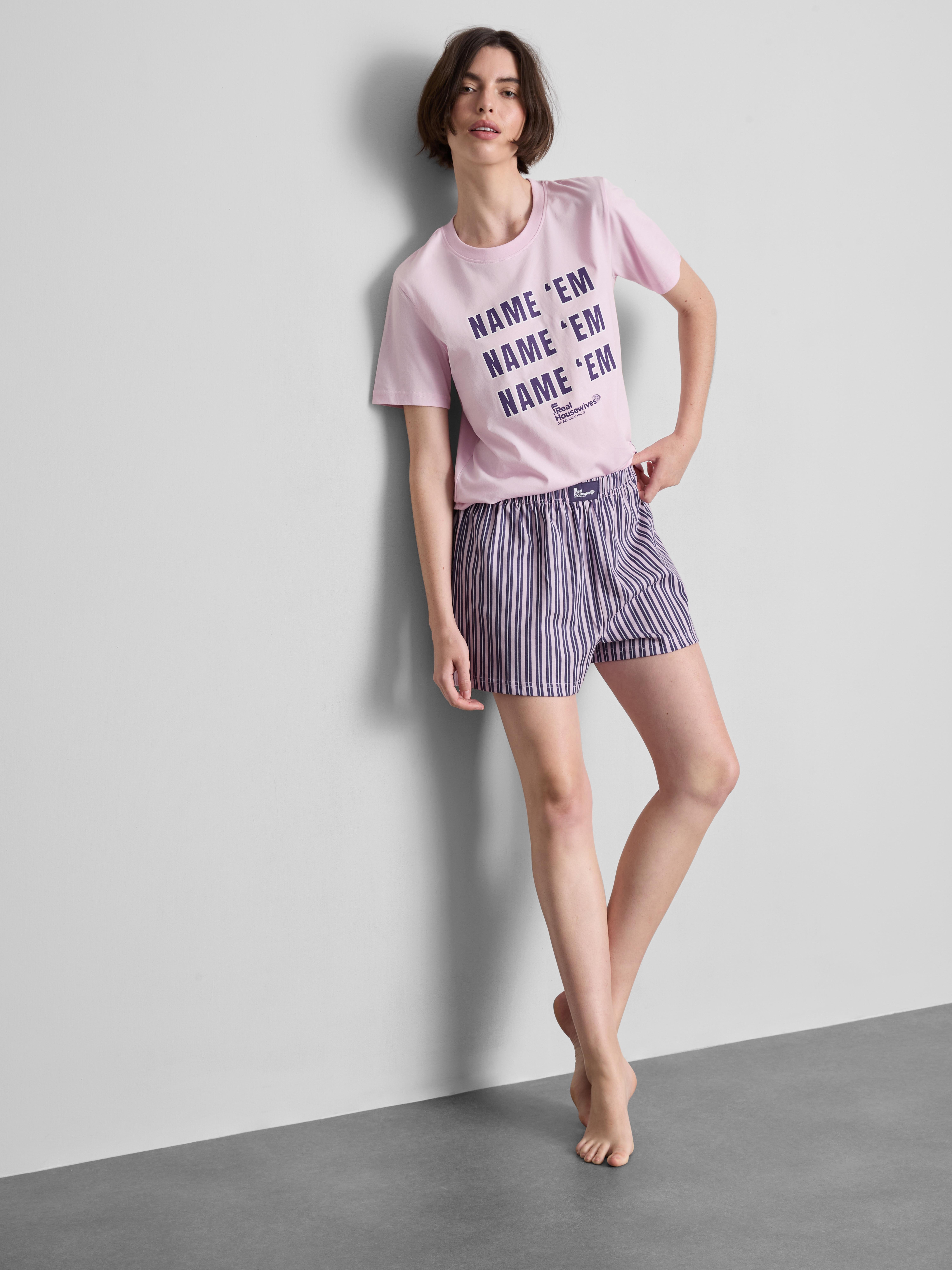 The Real Housewives Pure Cotton Graphic Shorty Pyjamas Pink