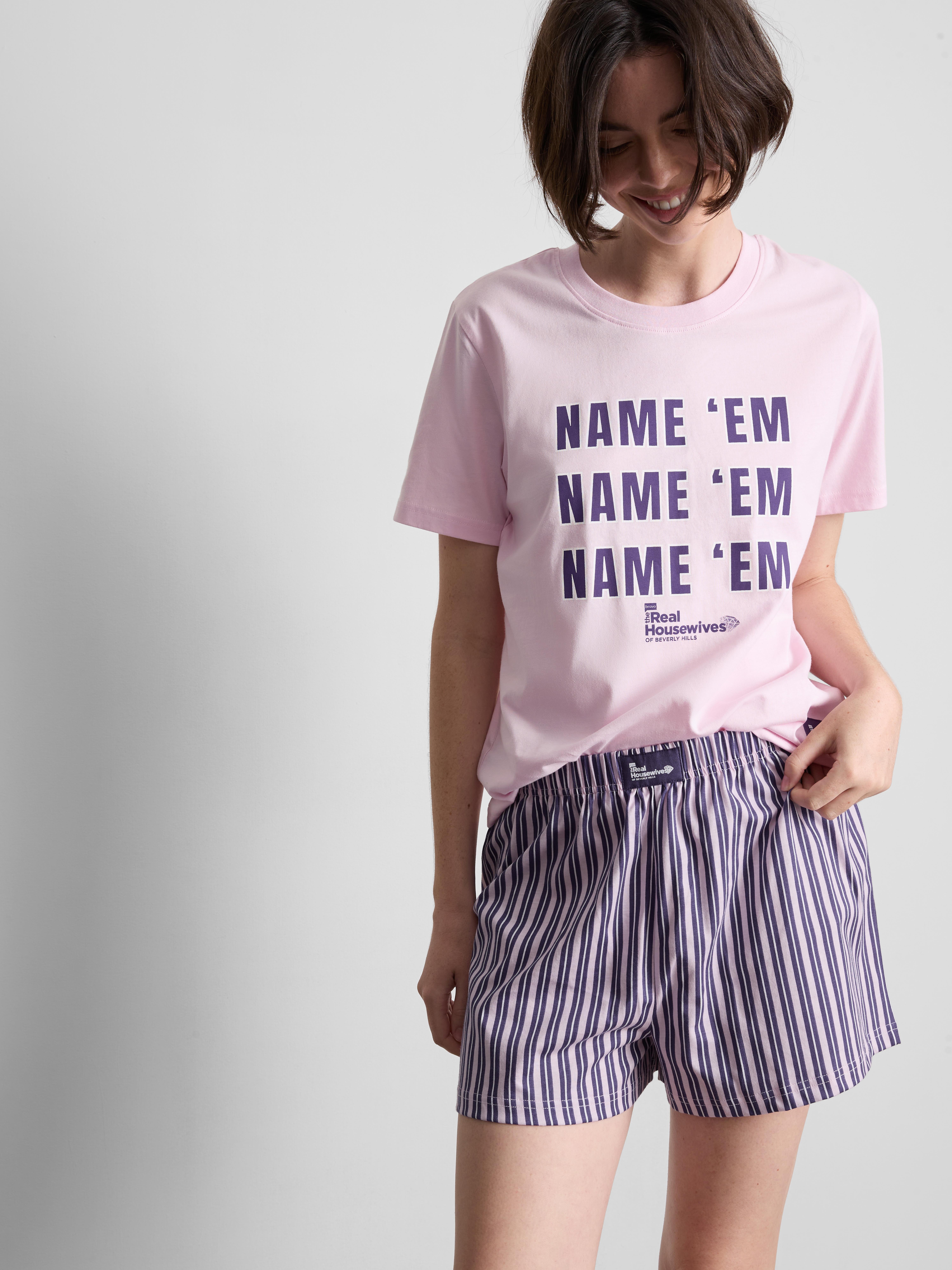 Korte katoenen pyjama met print The Real Housewives