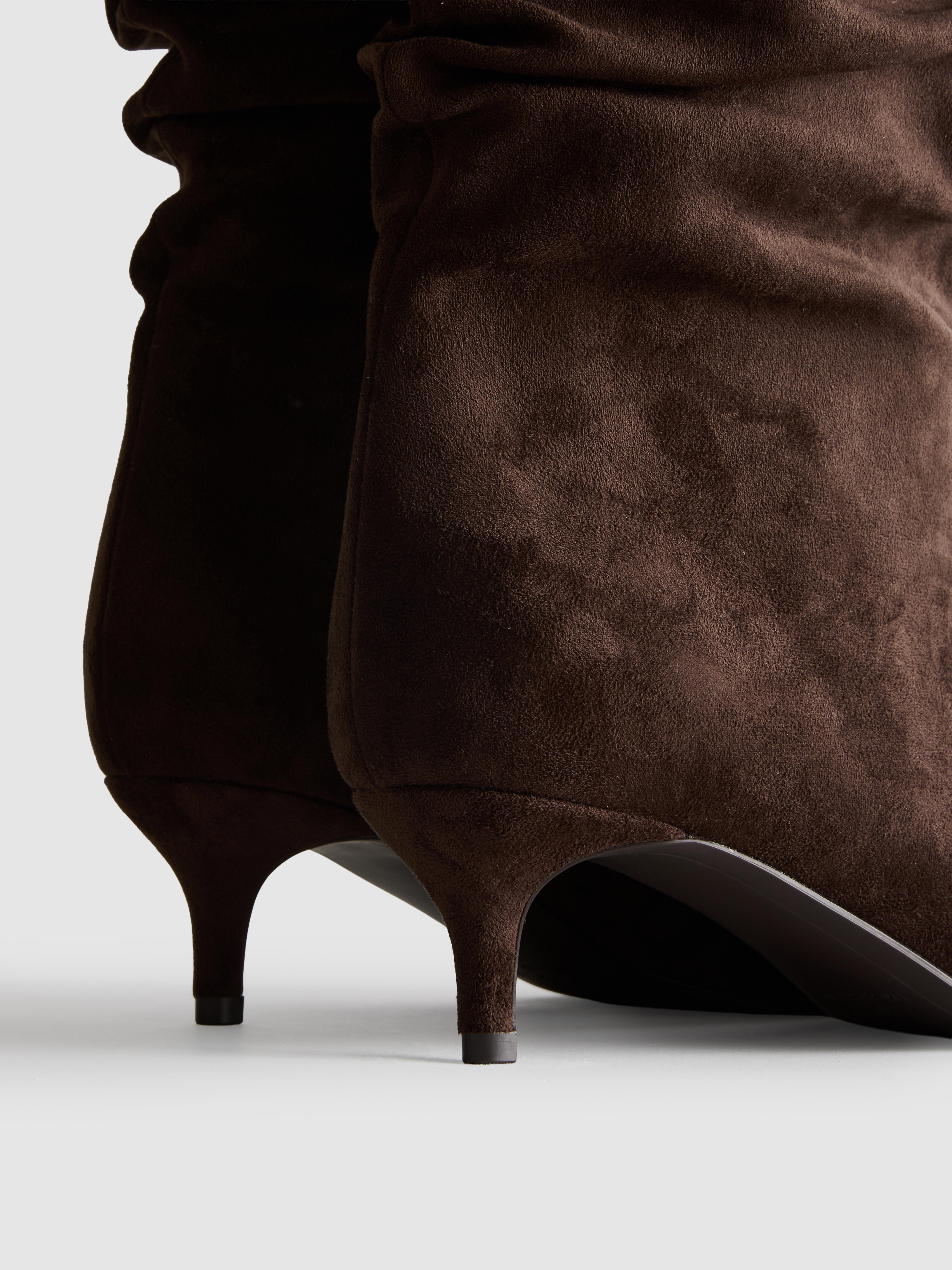 Bottines ruchées à talon bas By Coleen