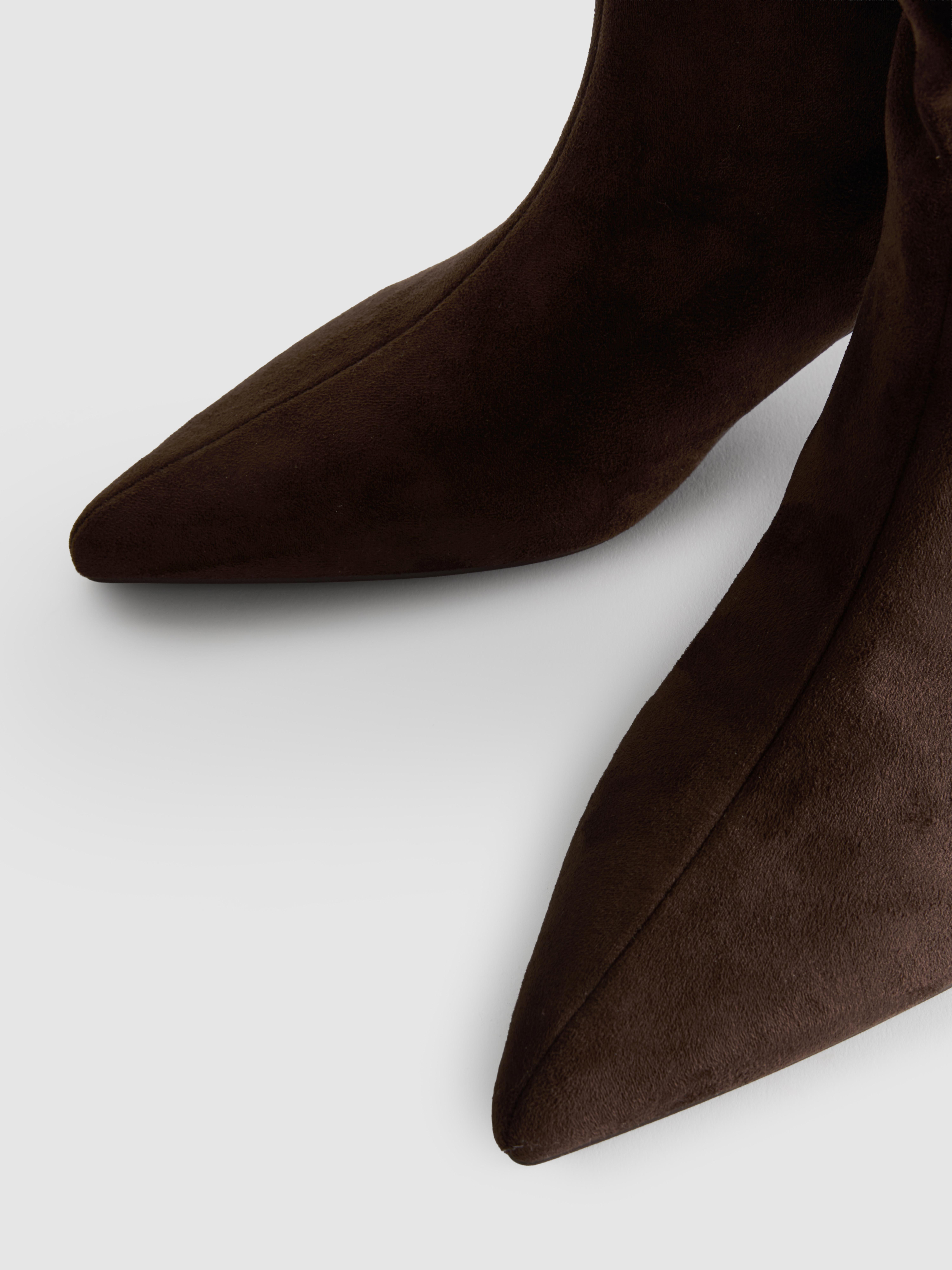 Bottines ruchées à talon bas By Coleen