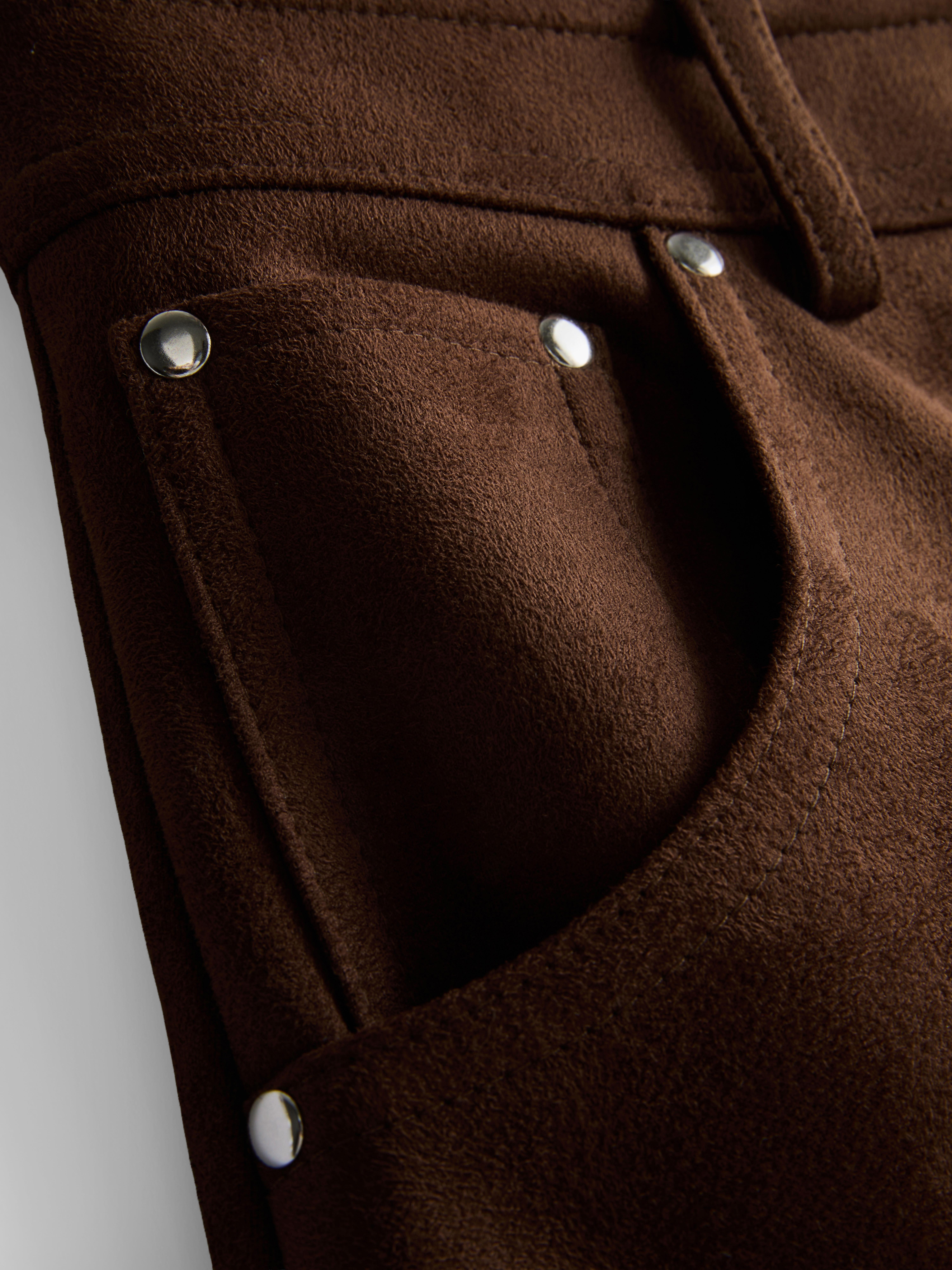 Faux Suede 5-Pocket Mini Skirt