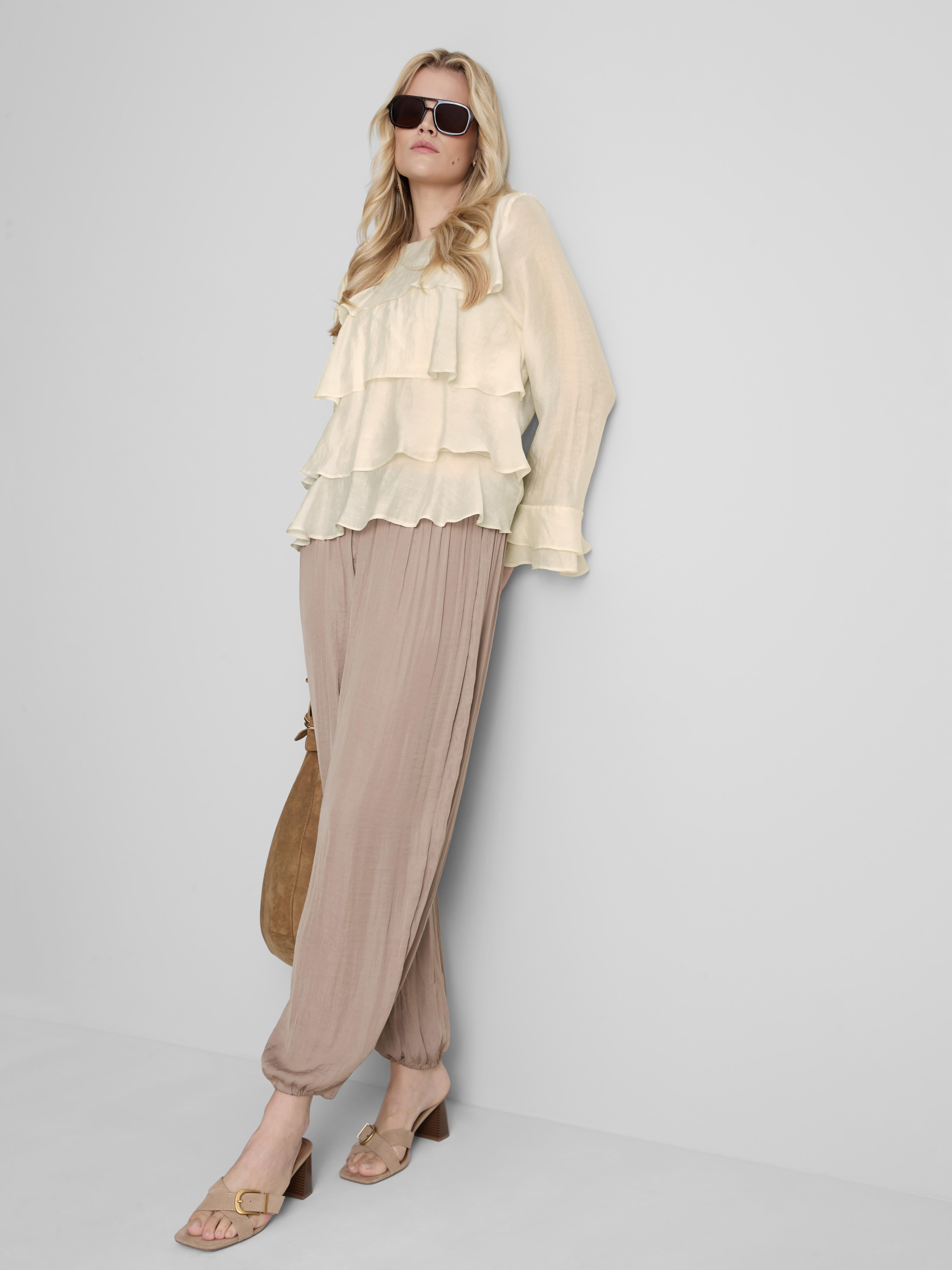 Tiered Long Sleeve Blouse