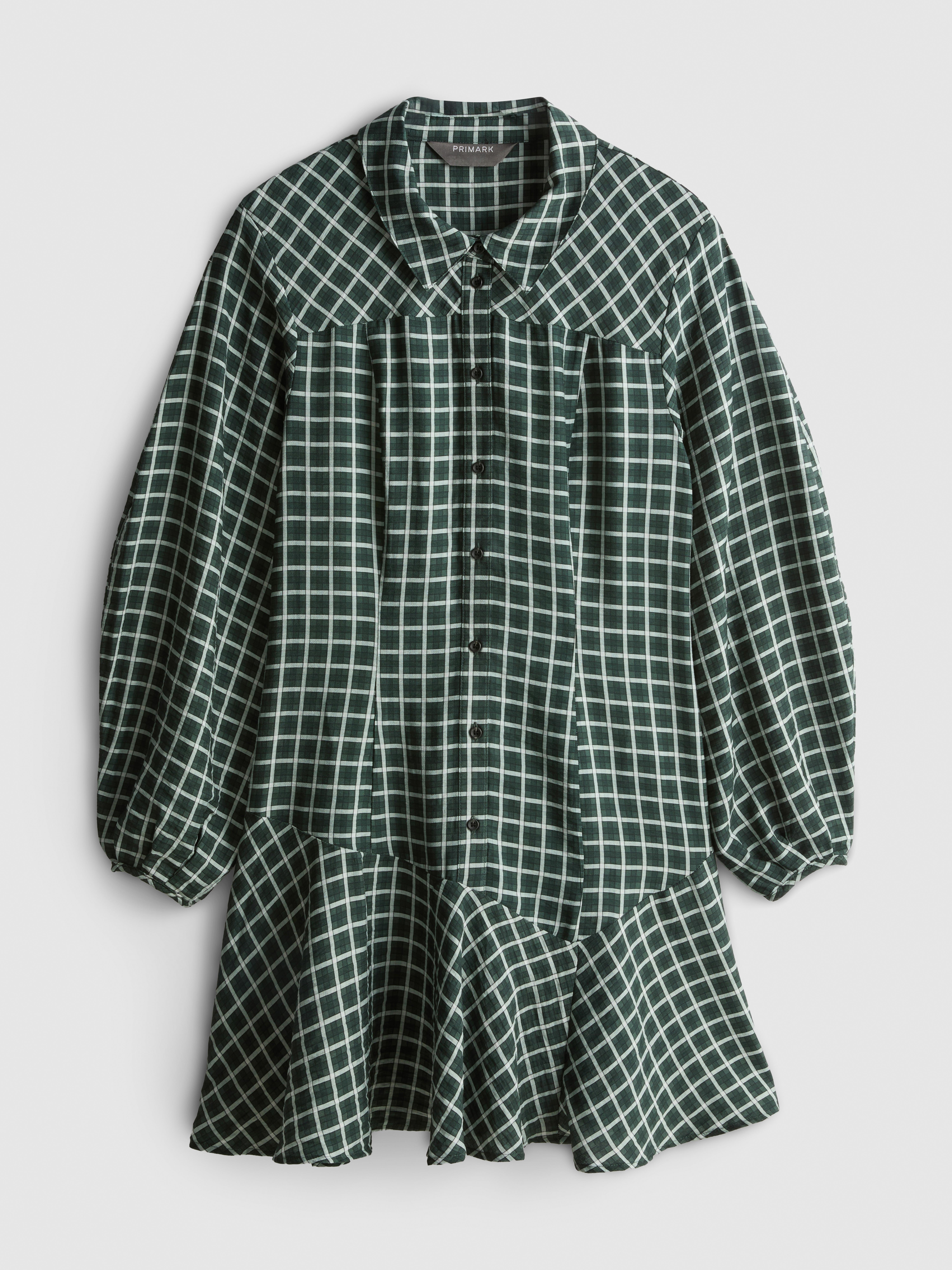 Paula Echevarría Check Asymmetric Shirt Dress