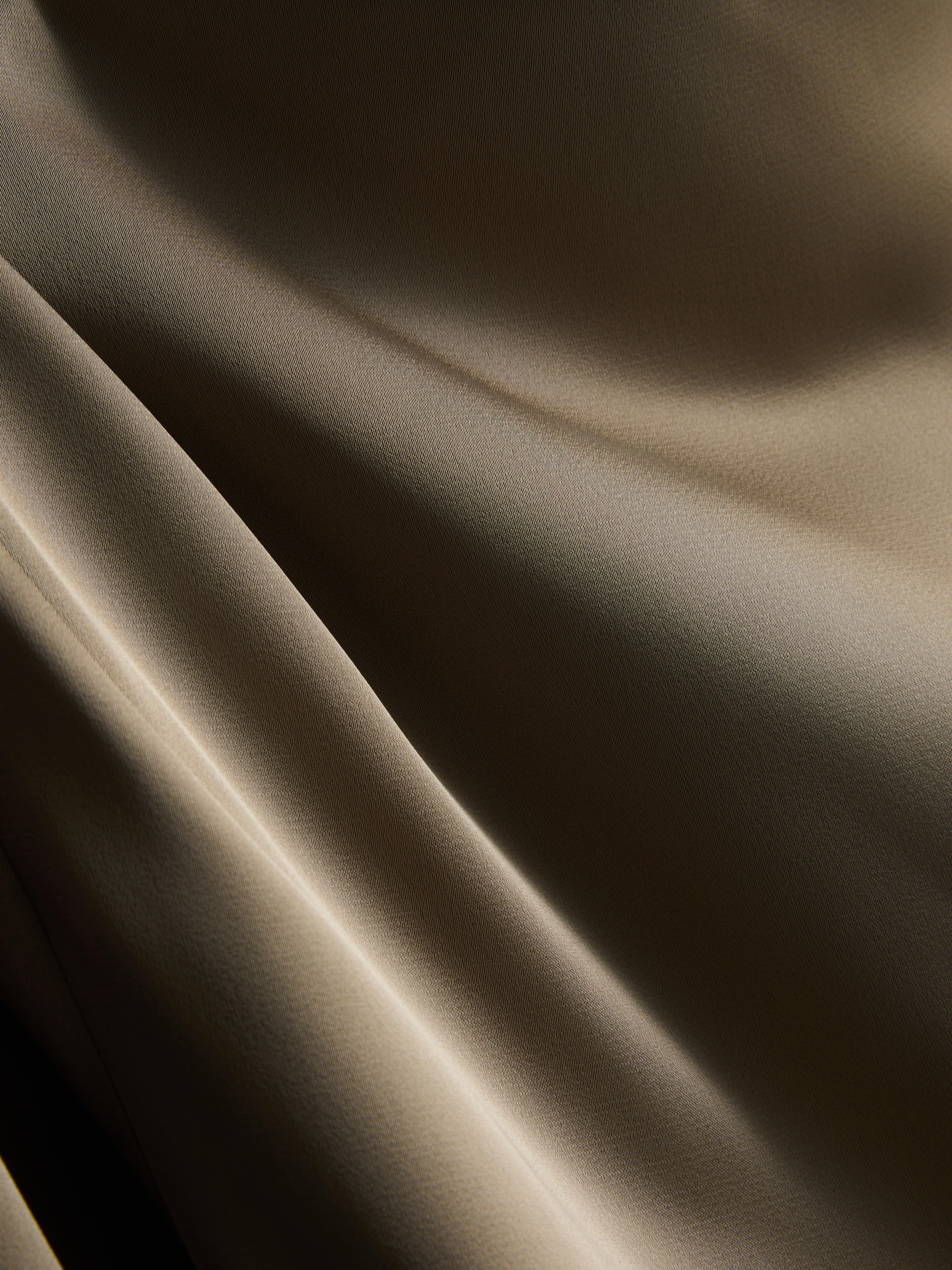 Cowl Neck Draped Satin Blouse