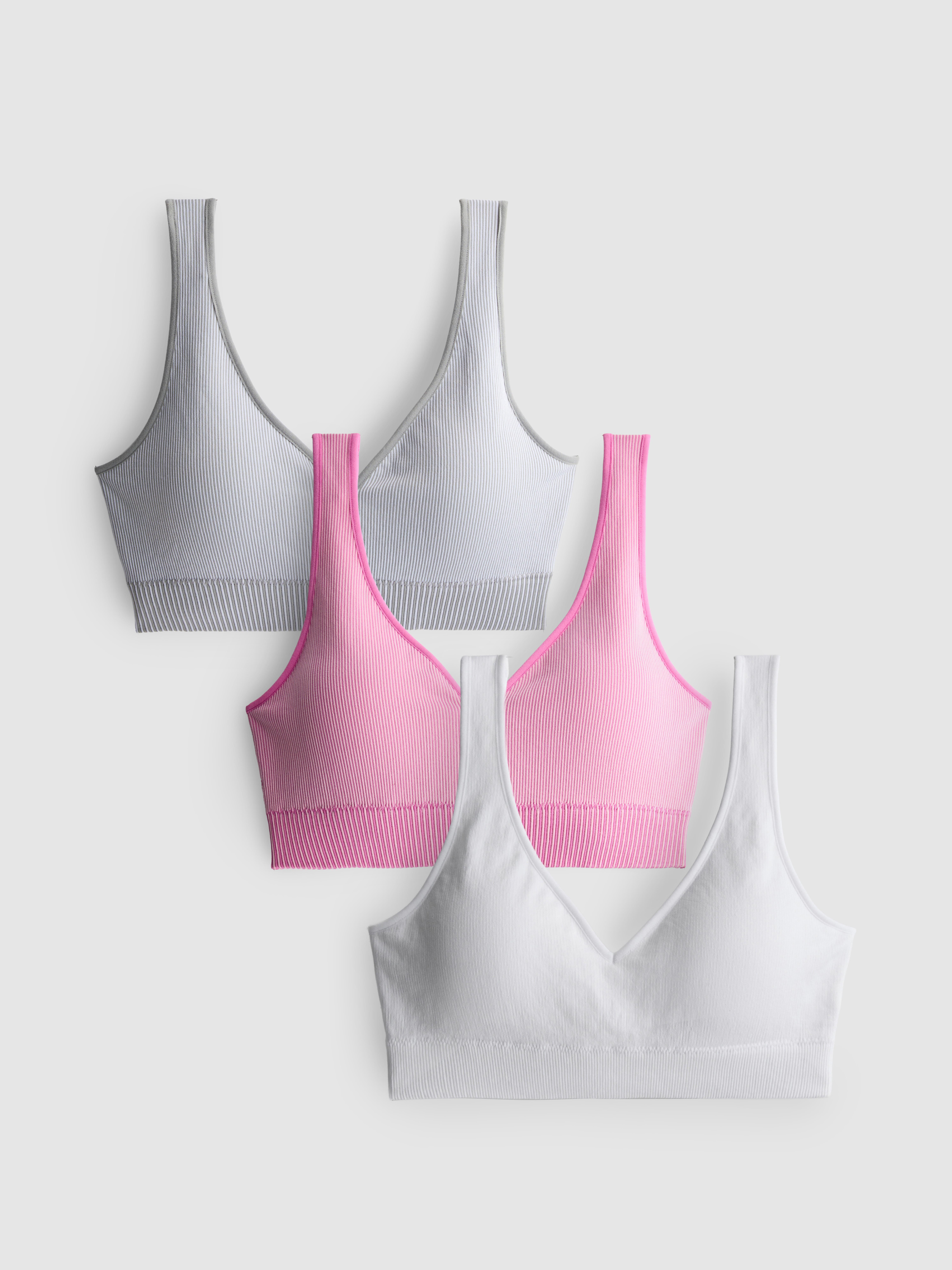 3pk Seamless V-Neck Bras