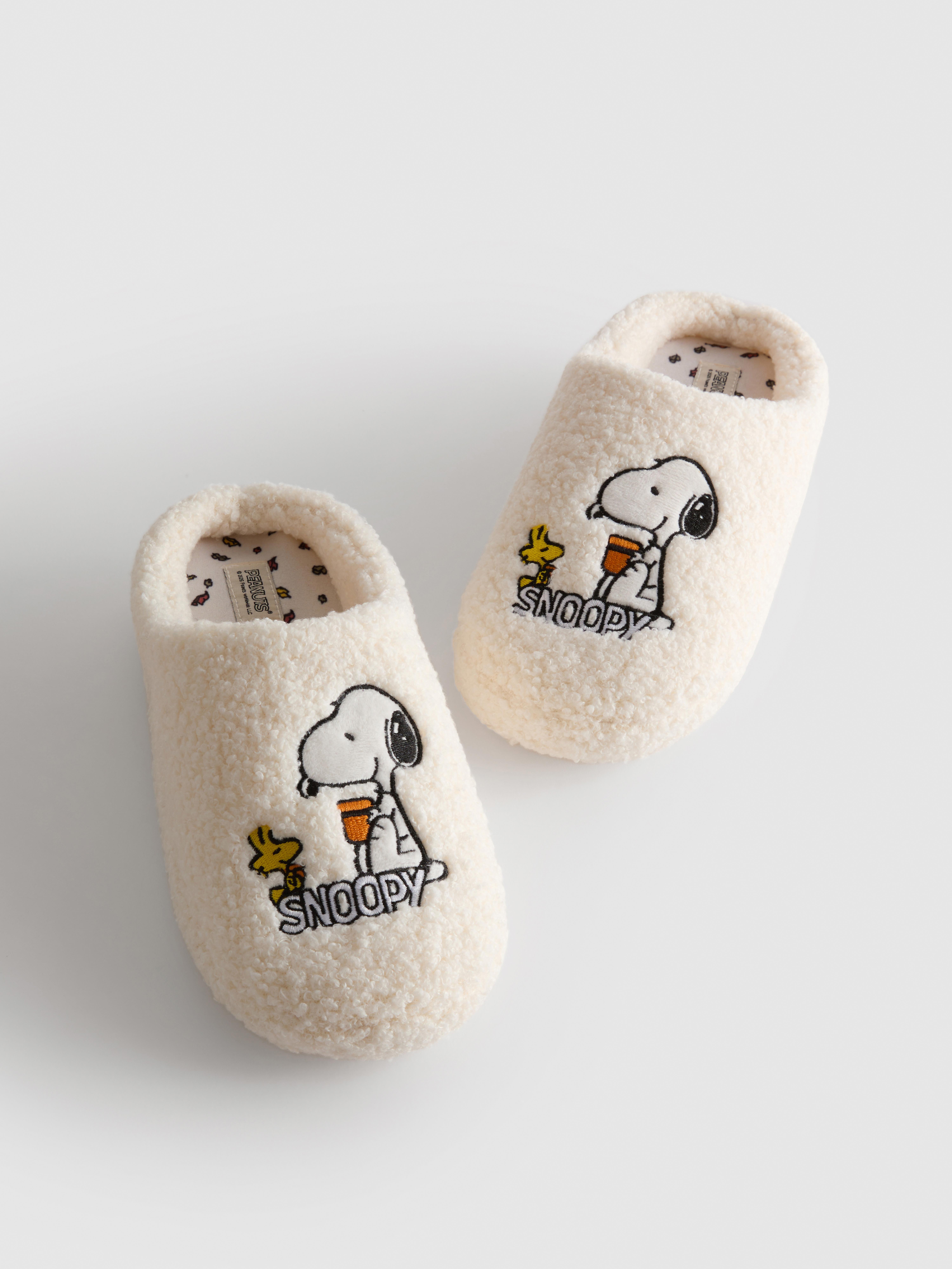 Snoopy Fleece Mule Slippers