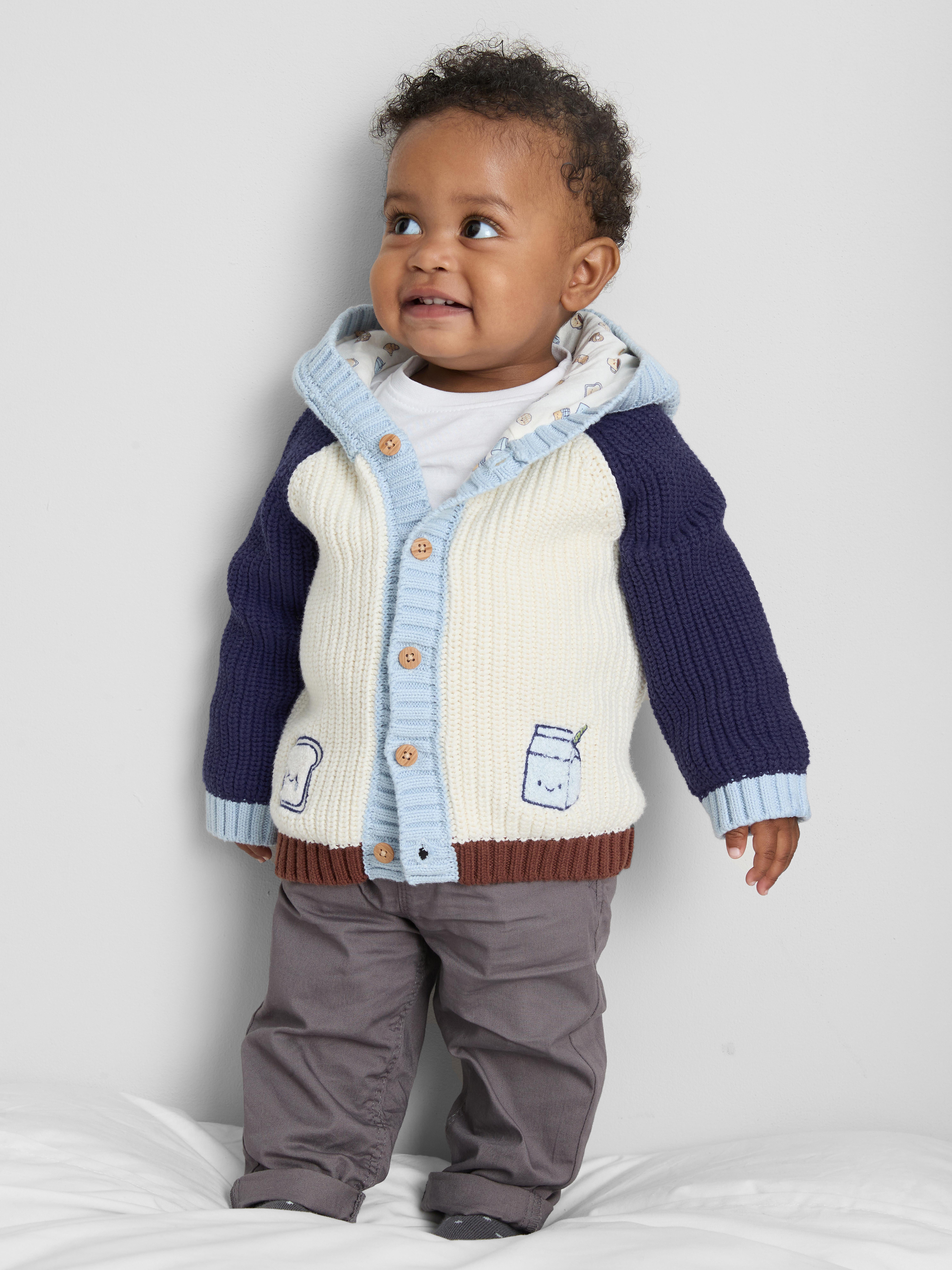 0-18mths | Pure Cotton Hooded Cardigan