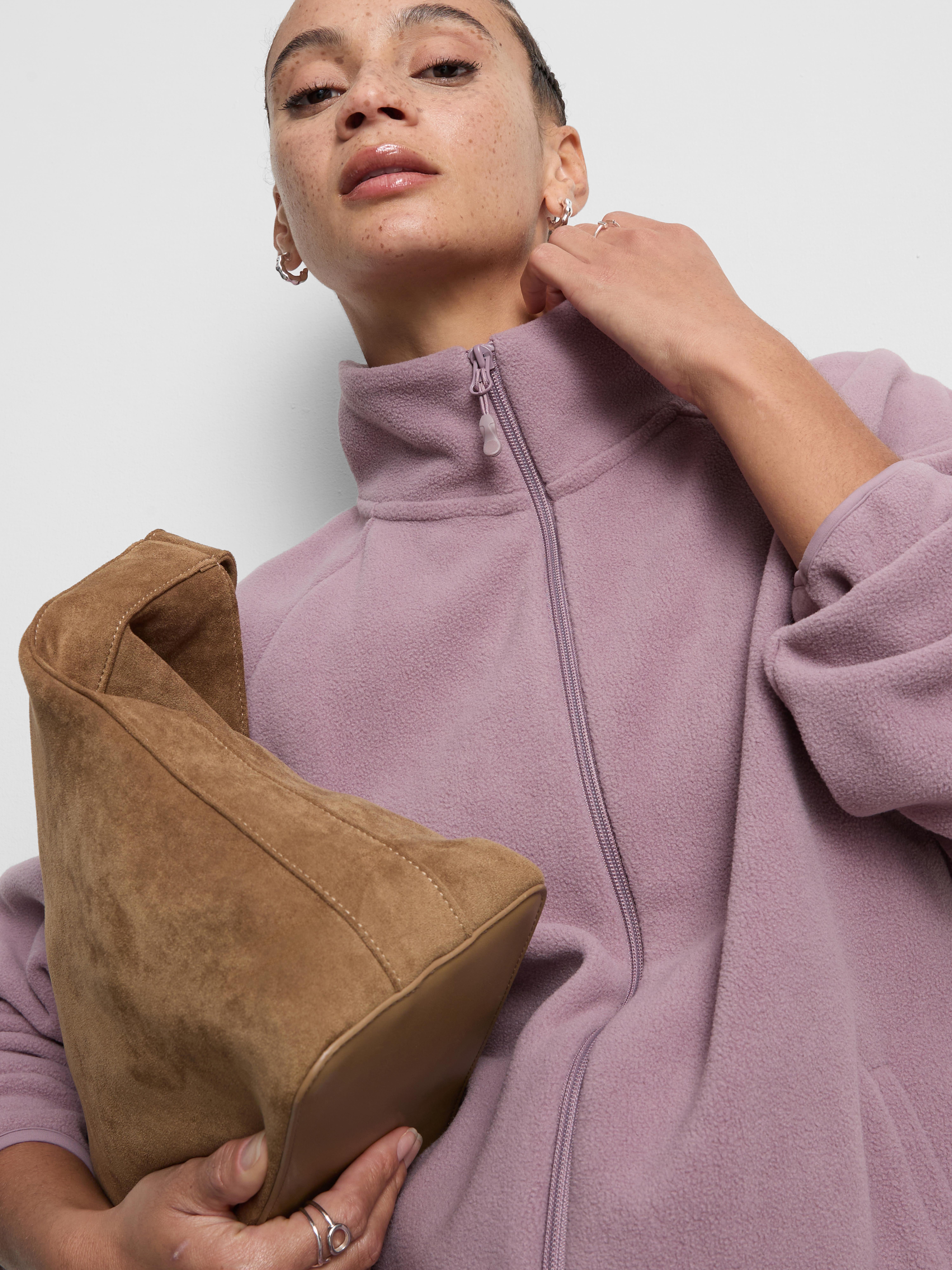 Zip-Up Funnel Neck Fleece