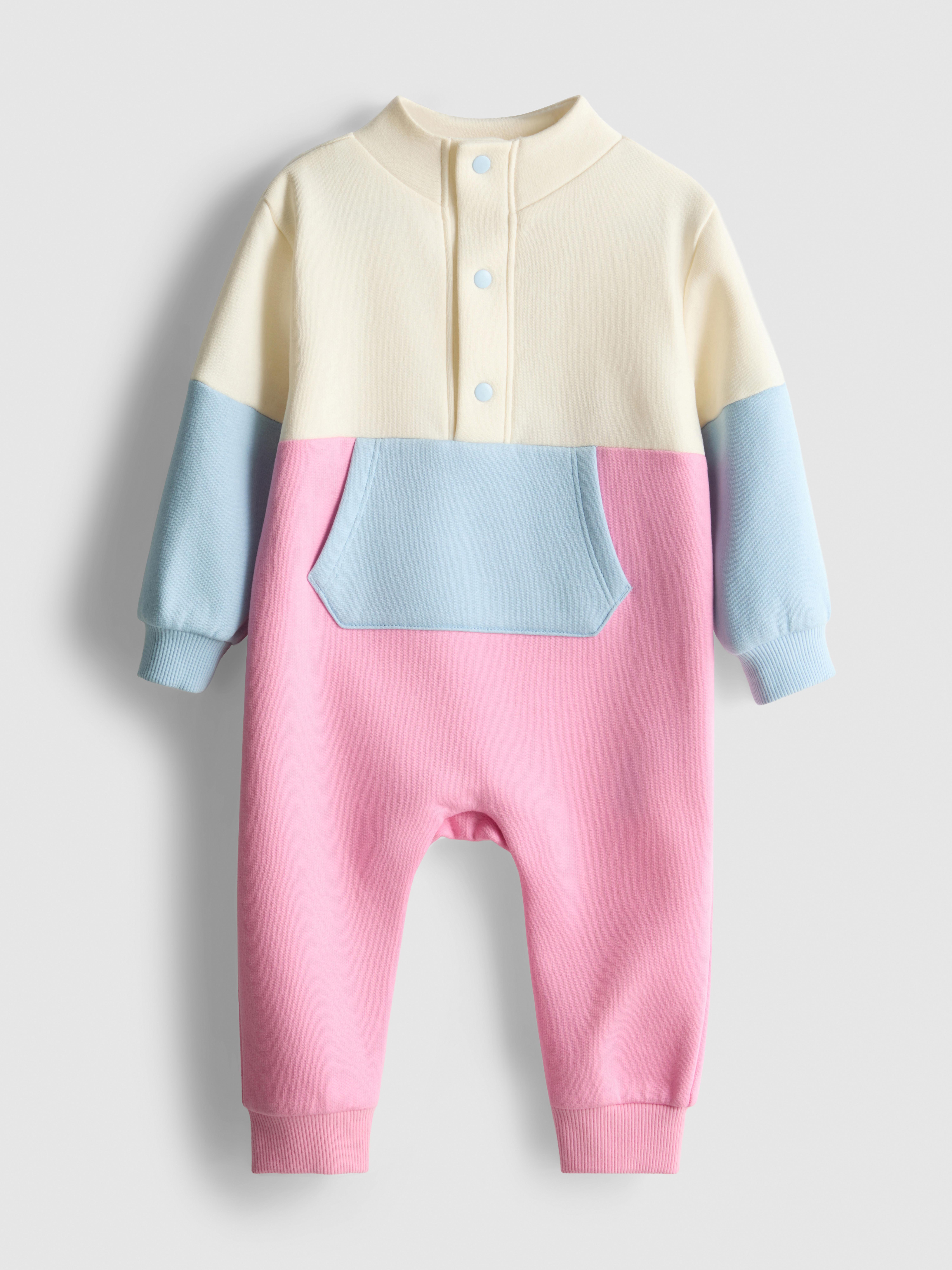 0-18mths | Pure Cotton High-Neck Newborn Romper