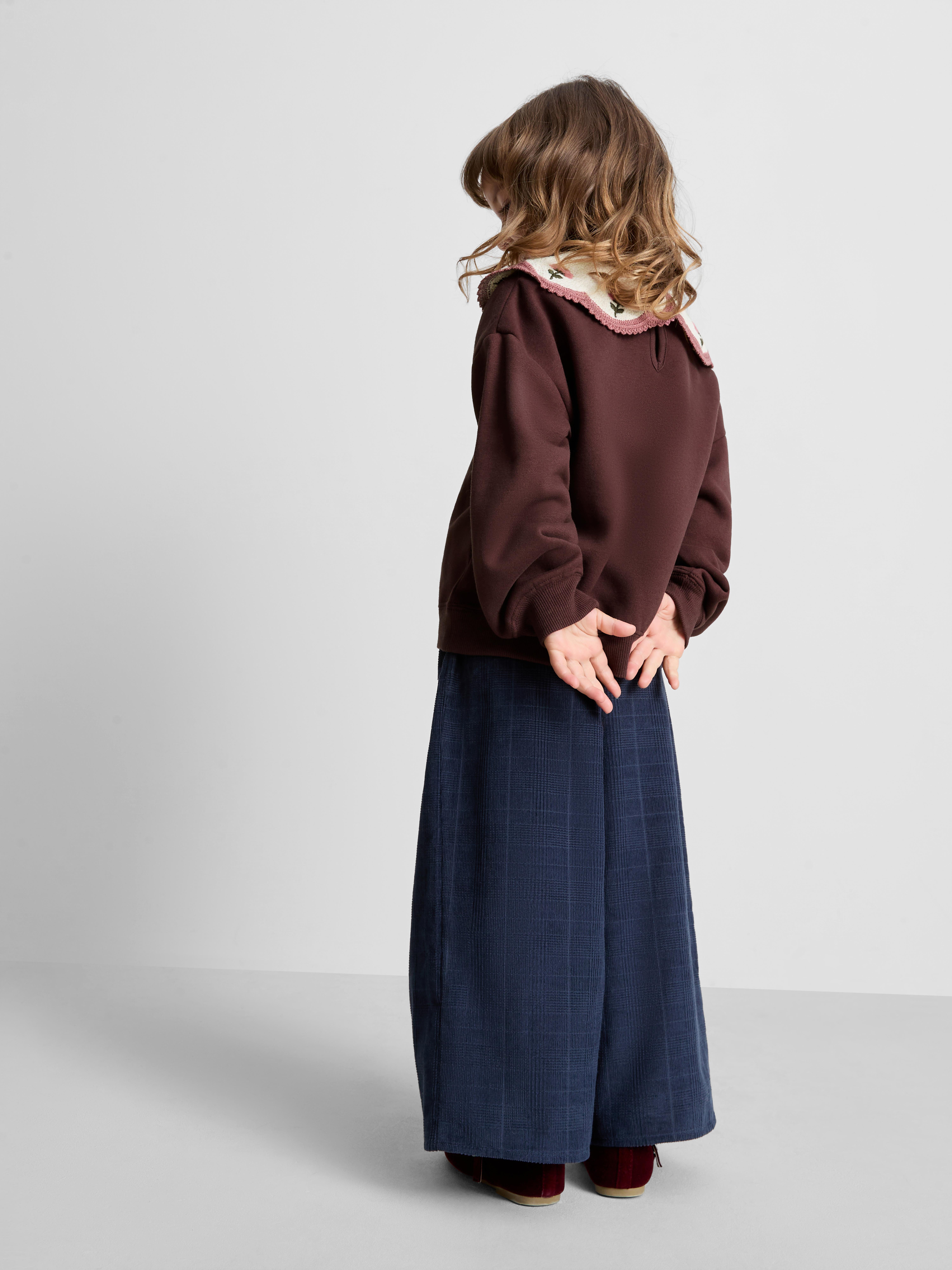 1-9yrs | Crochet Collared Sweatshirt