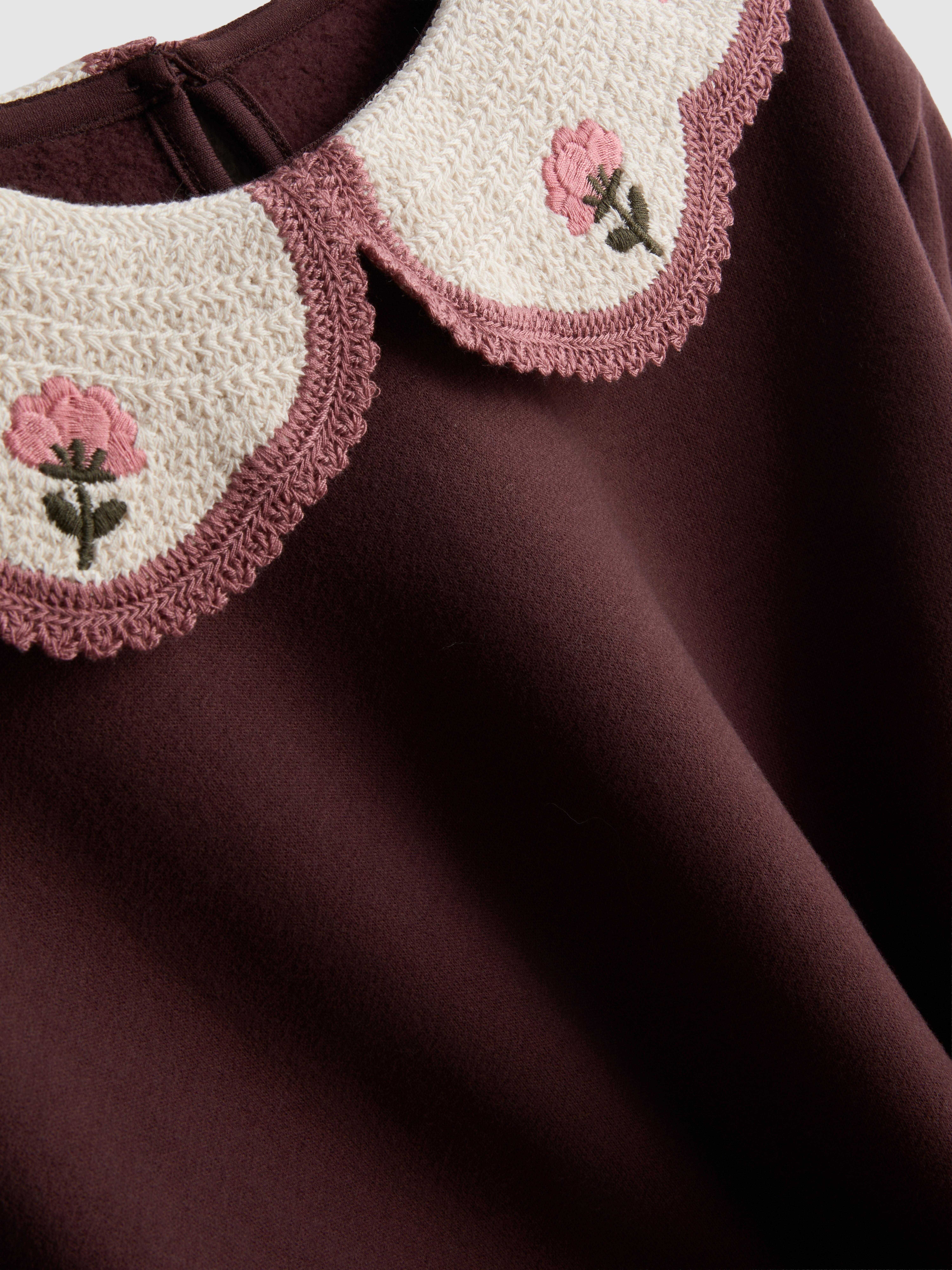 1-9yrs | Crochet Collared Sweatshirt