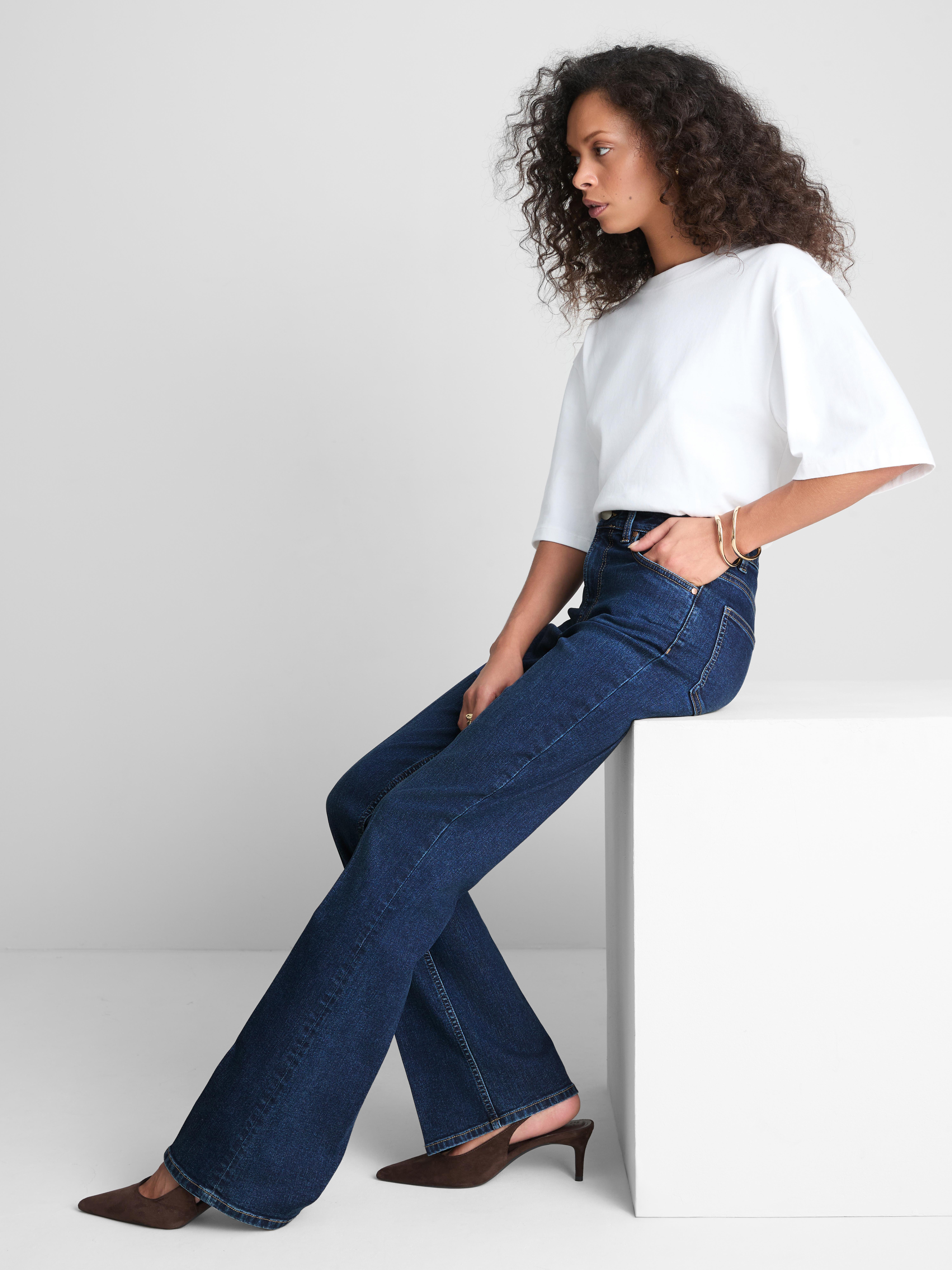 Paula Echevarría Pleated Bootcut Jeans