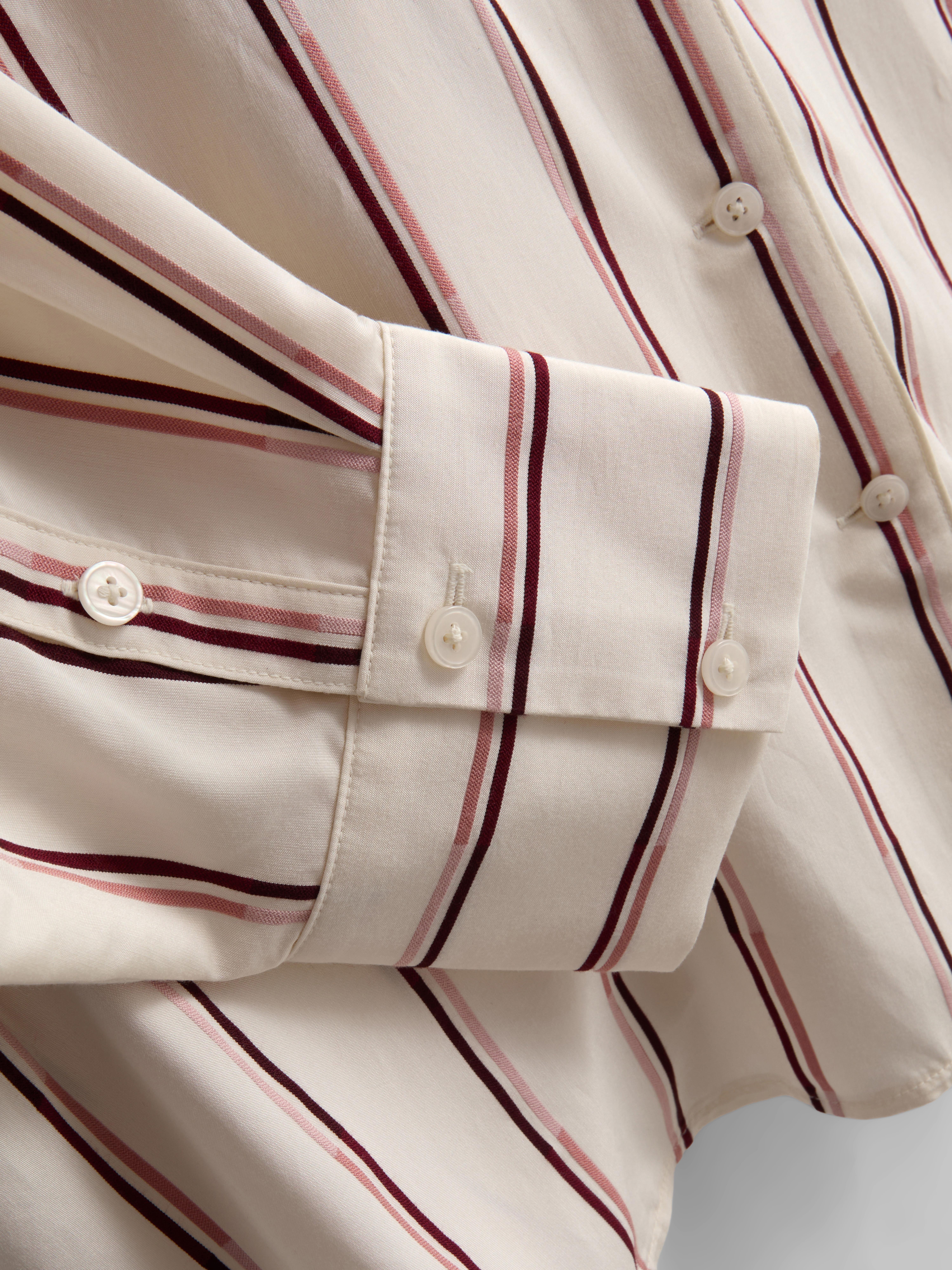 The Edit Asymmetrical Collar Striped Shirt
