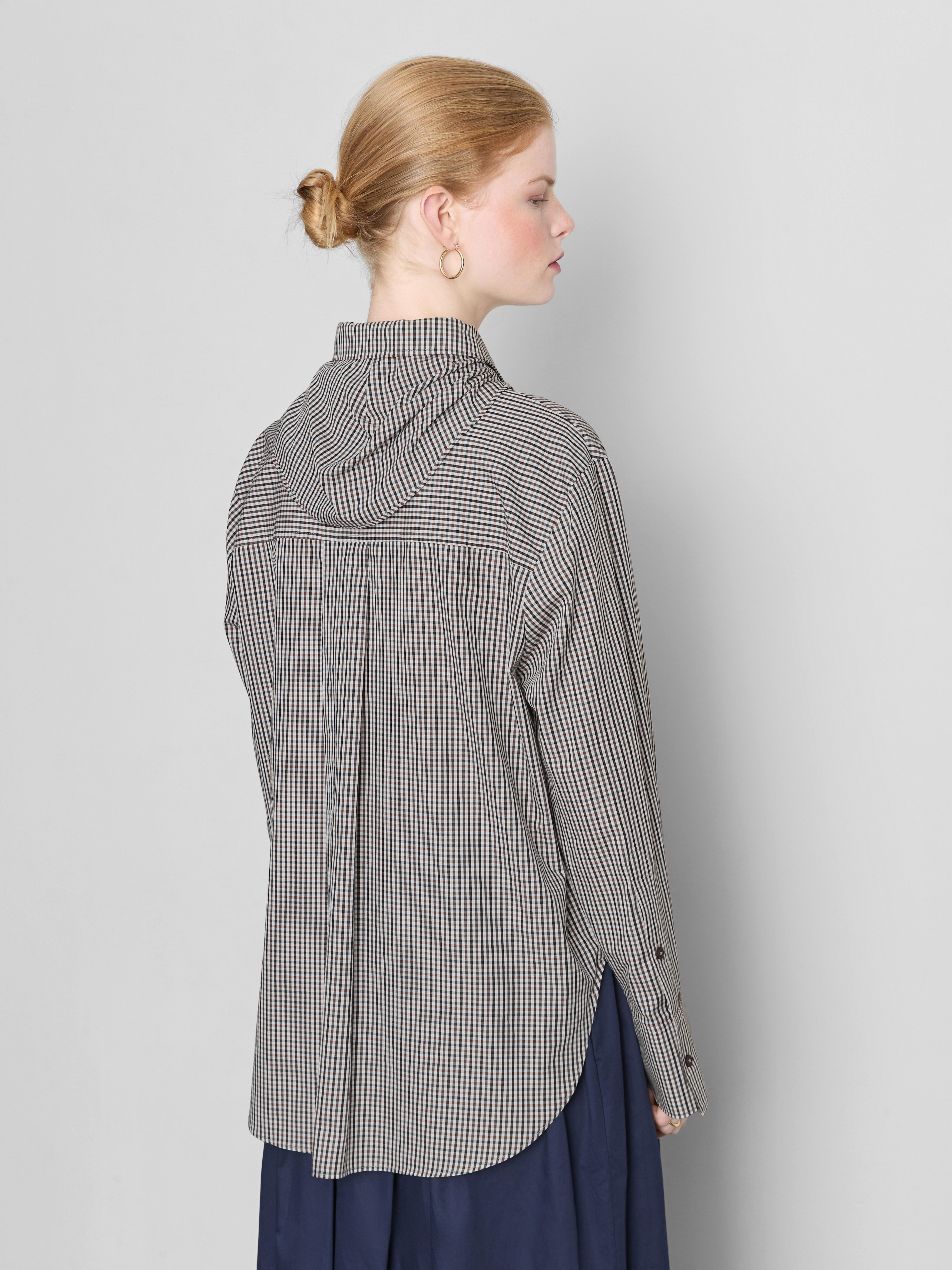 The Edit Cotton Check Tie Detail Shirt