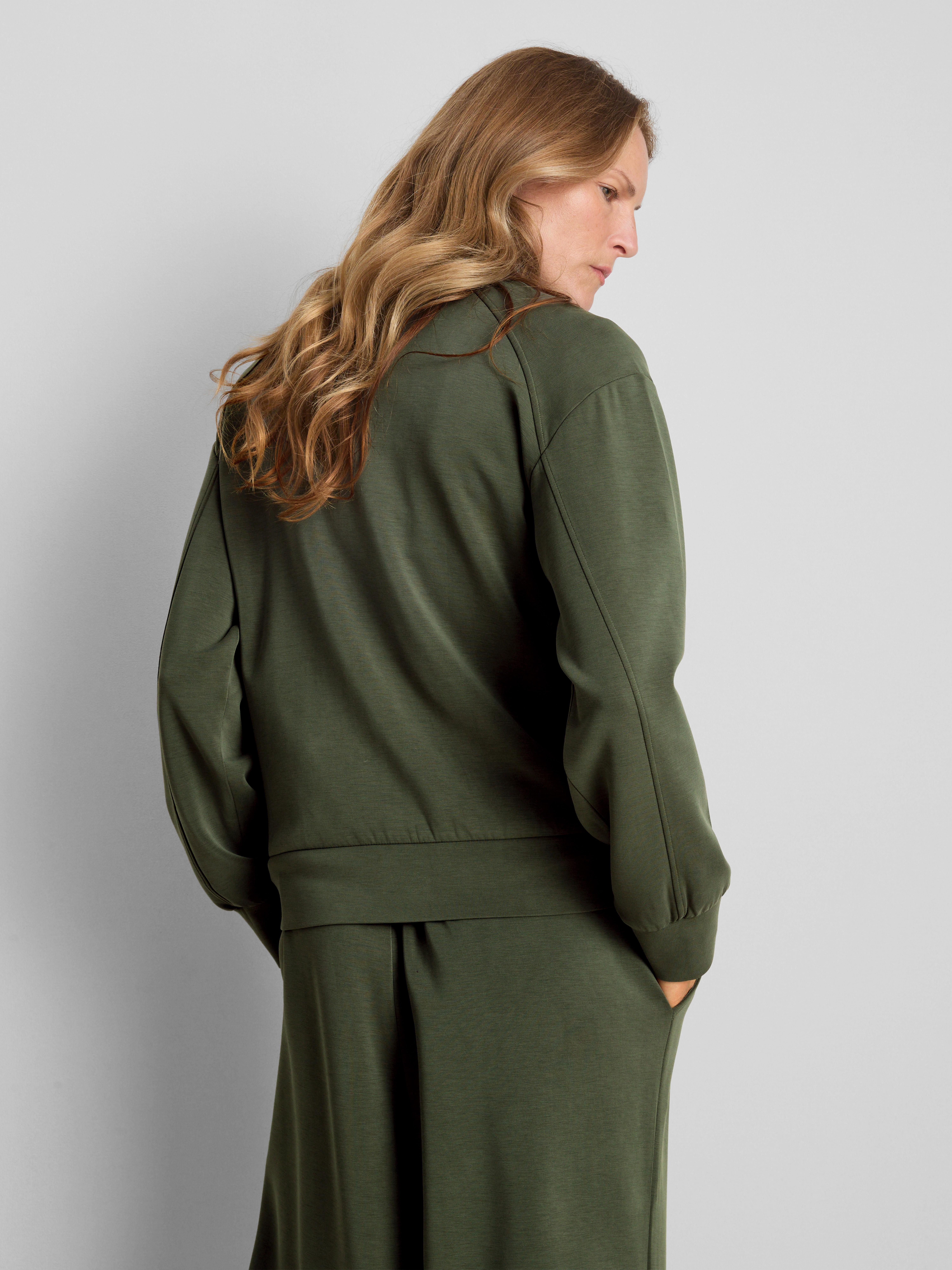Modal Blend Zip Through Sweatshirt