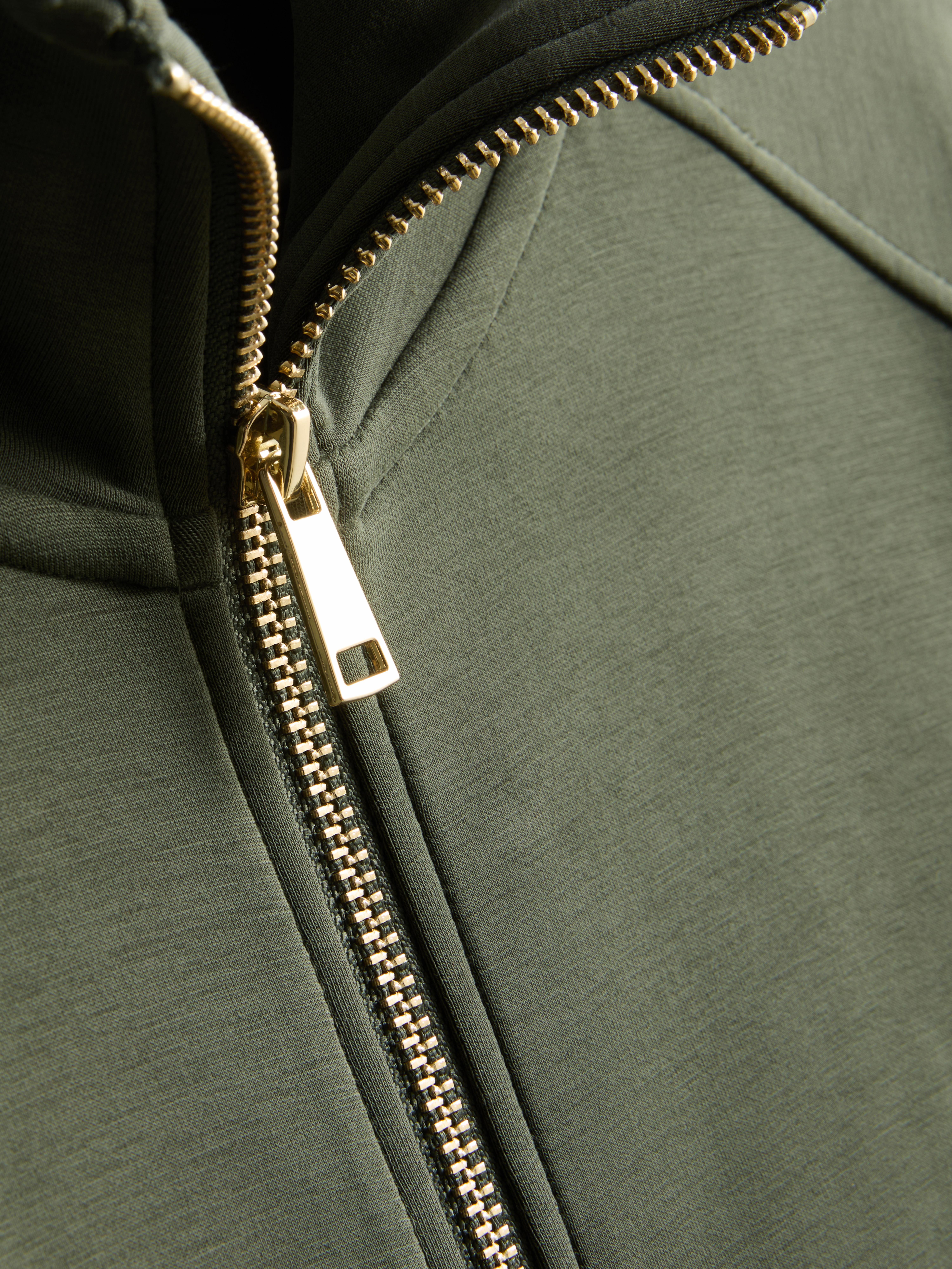 Modal Blend Zip Through Sweatshirt