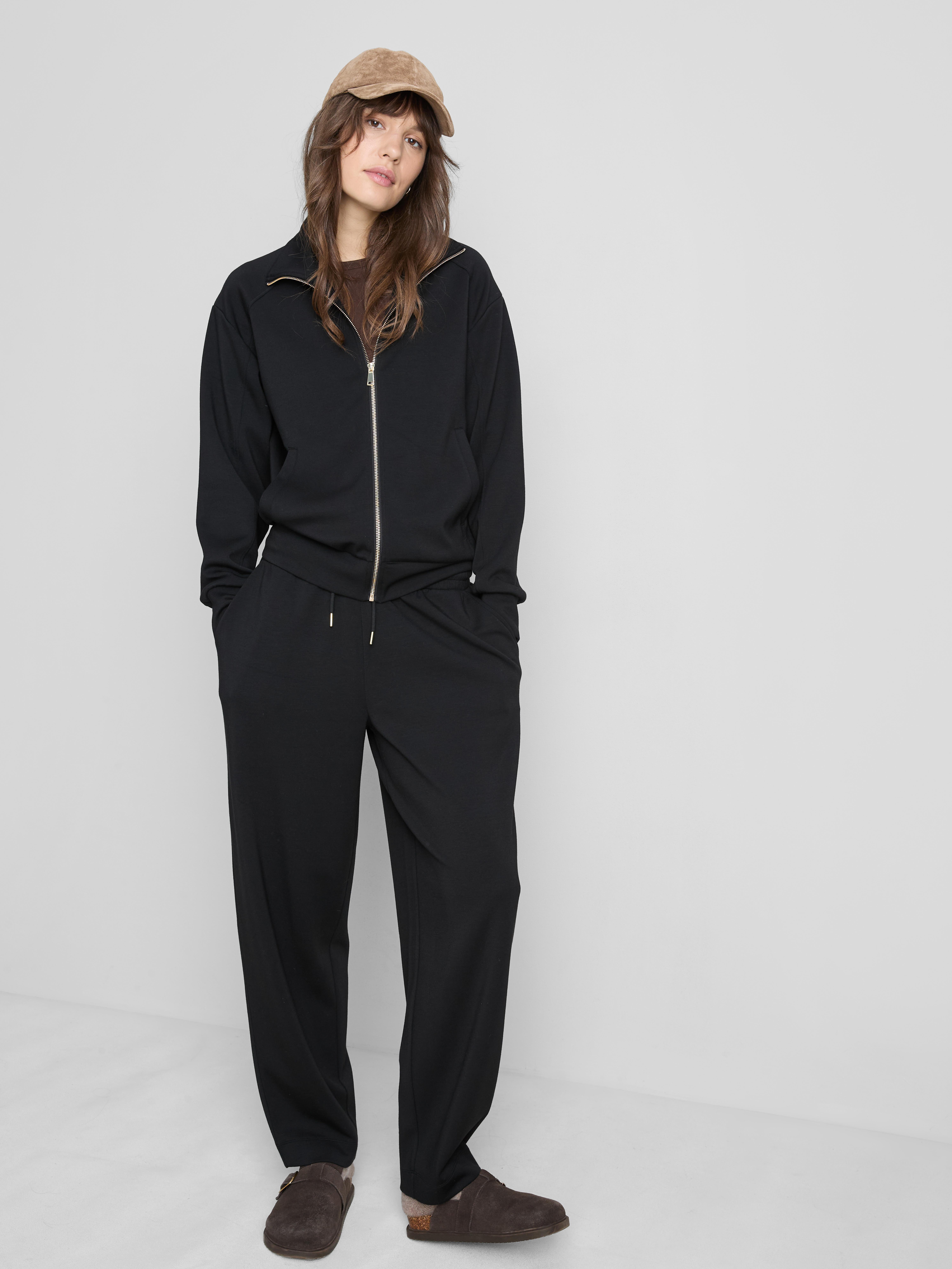 Modal Blend Zip Through Sweatshirt