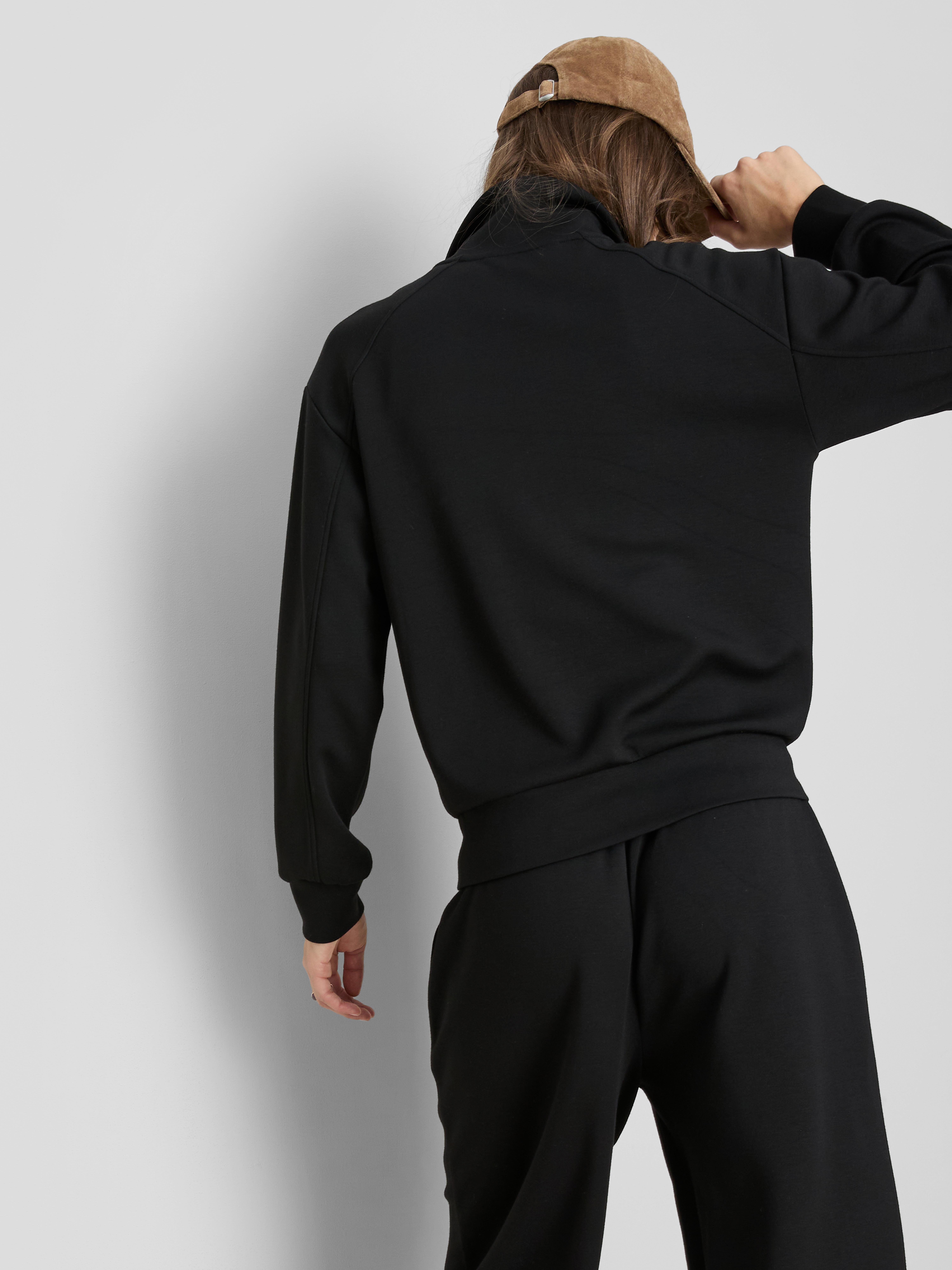 Modal Blend Zip Through Sweatshirt