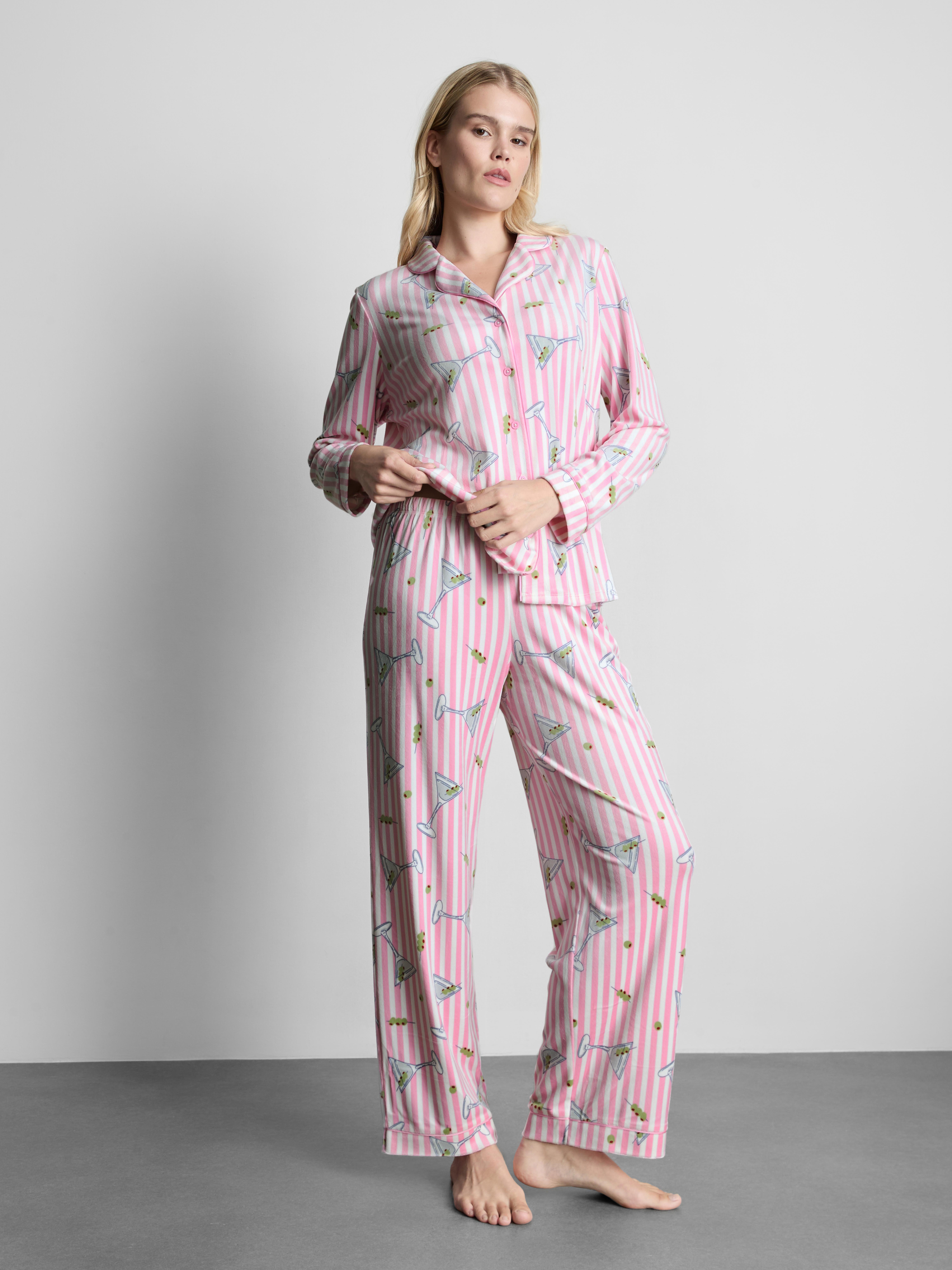 Plush Printed Boyfriend Pajamas