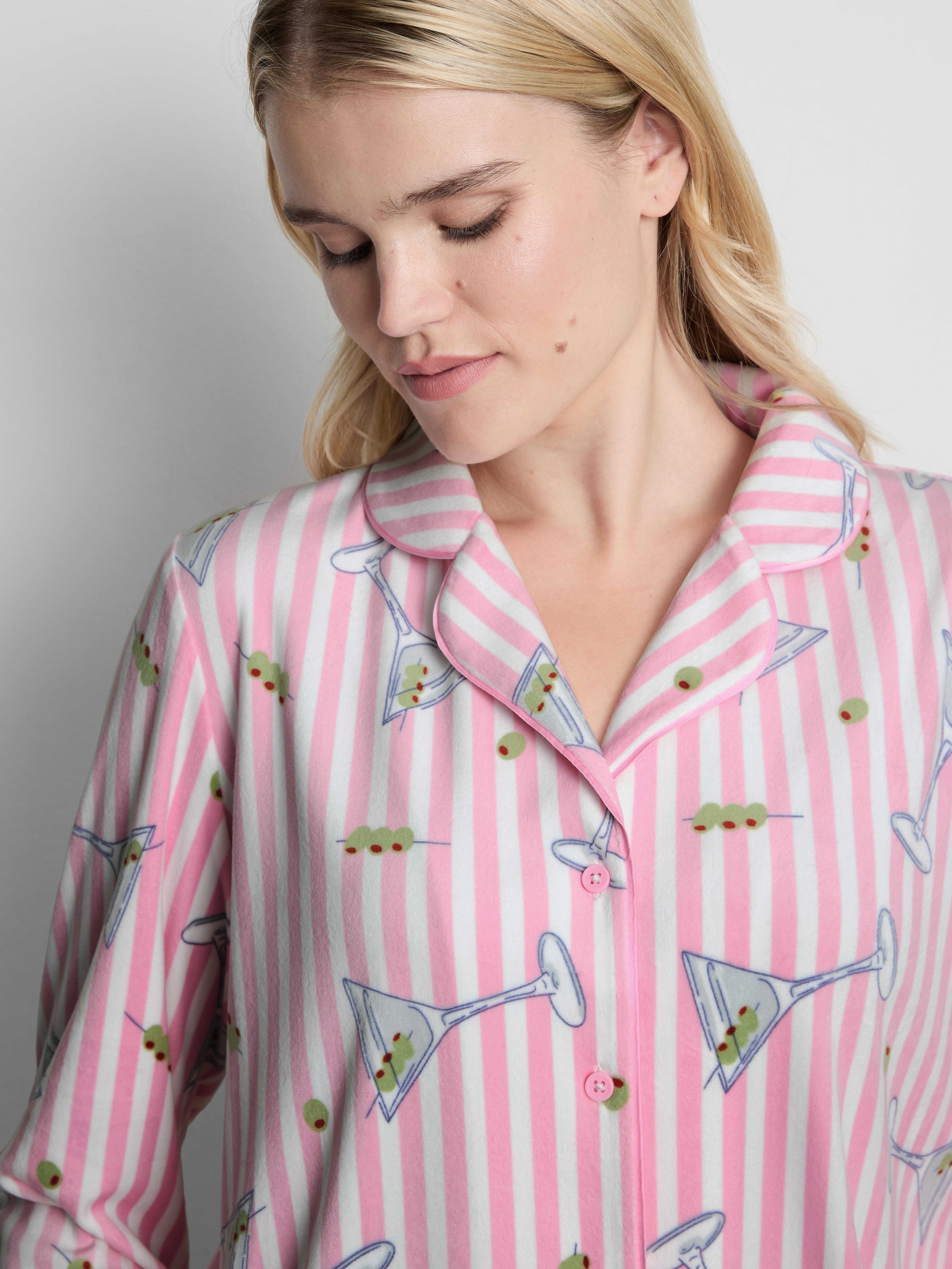Plush Printed Boyfriend Pajamas