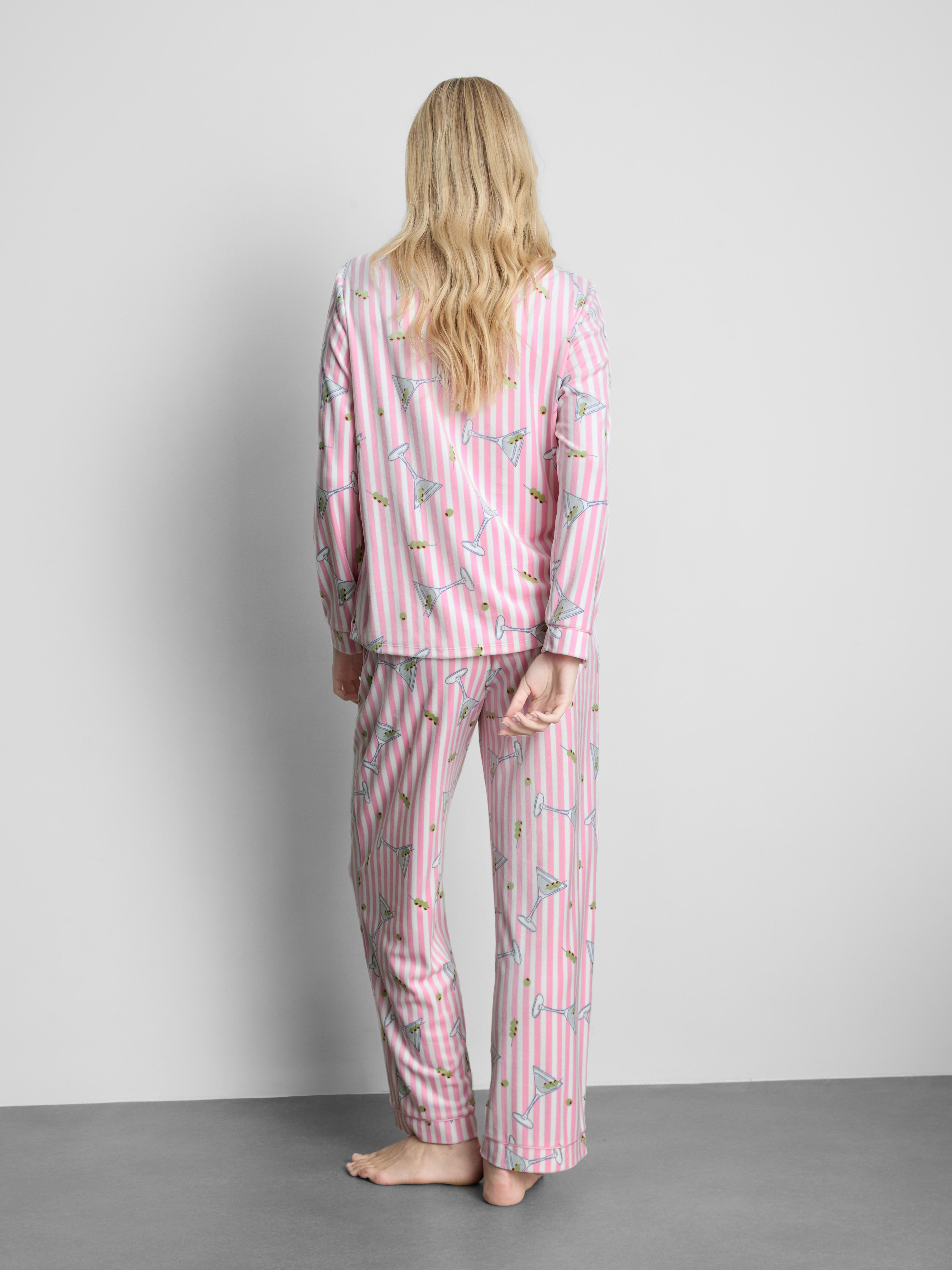 Plush Printed Boyfriend Pajamas
