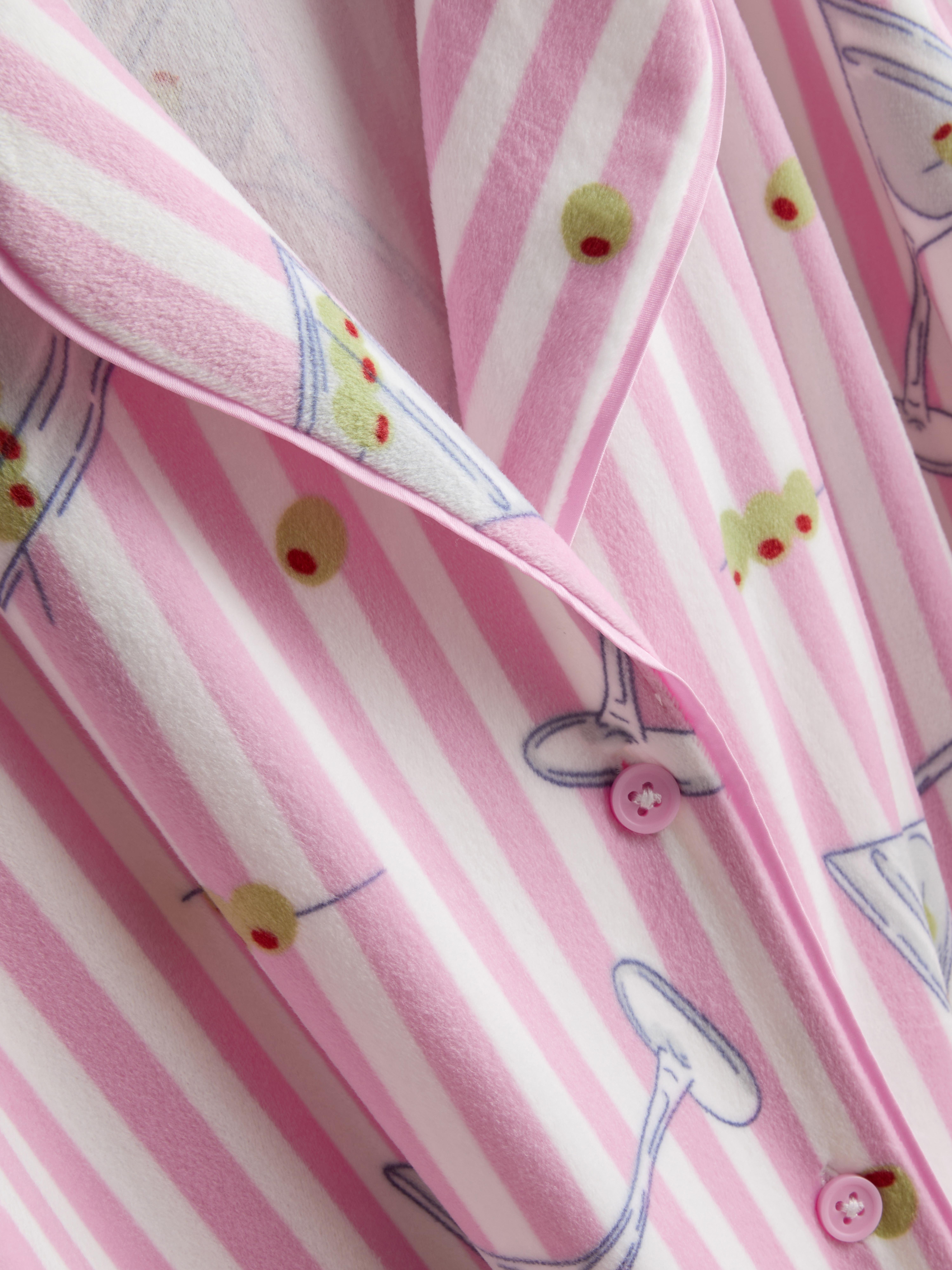 Plush Printed Boyfriend Pajamas