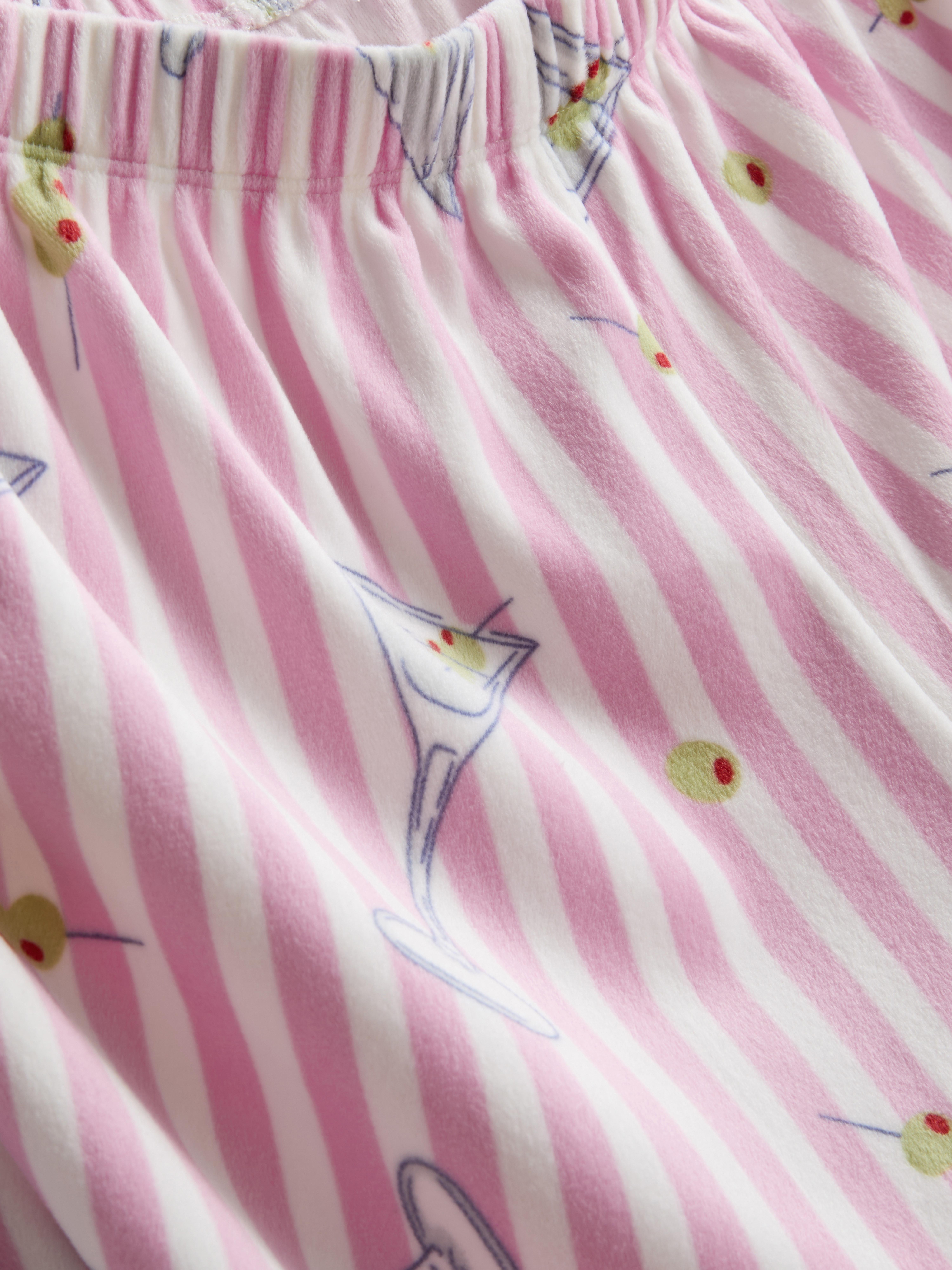 Plush Printed Boyfriend Pajamas