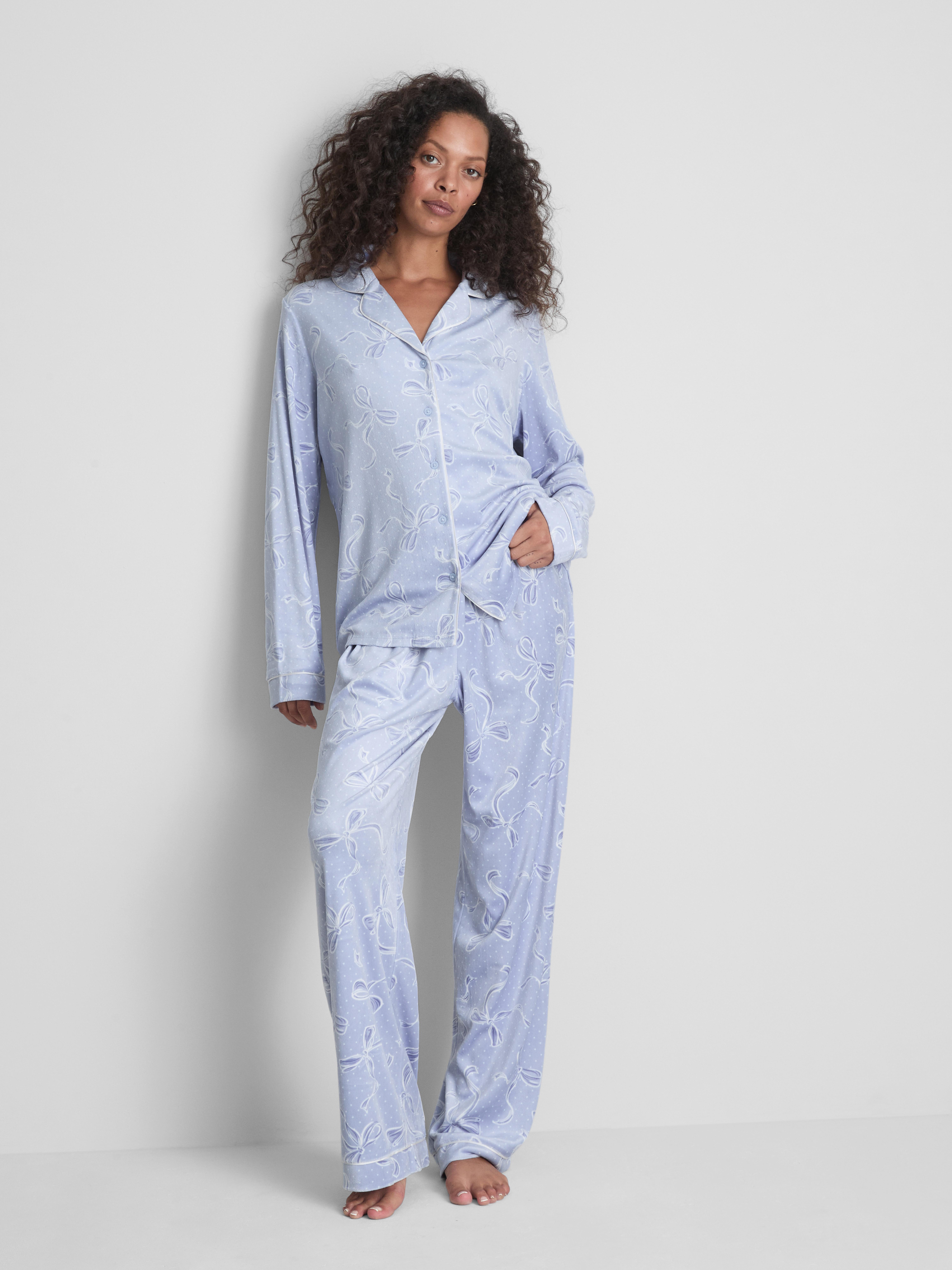 Plush Printed Boyfriend Pyjamas