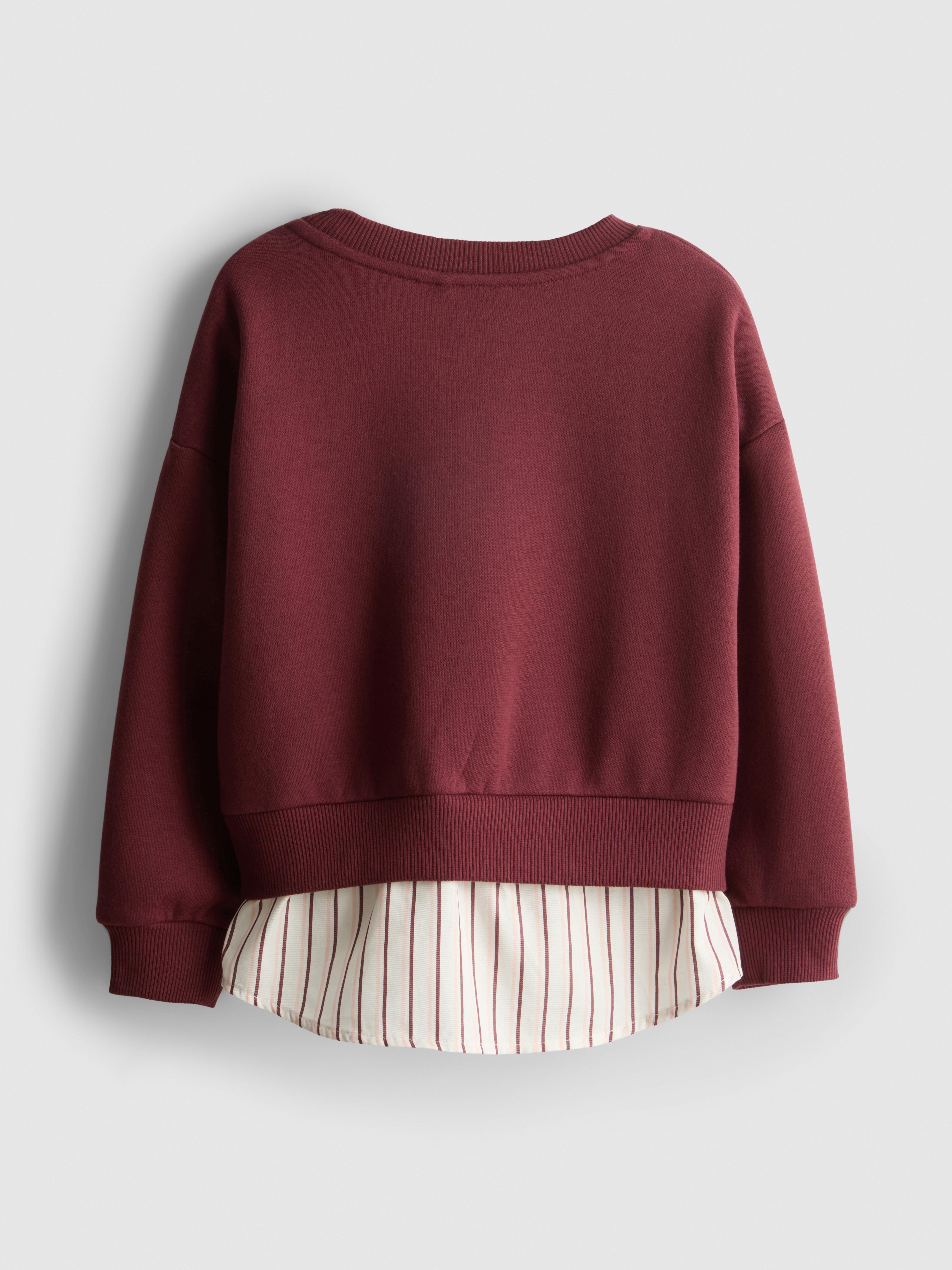 1–9 Jahre | 2-in-1-Sweatshirt-Bluse mit hohem Baumwollanteil