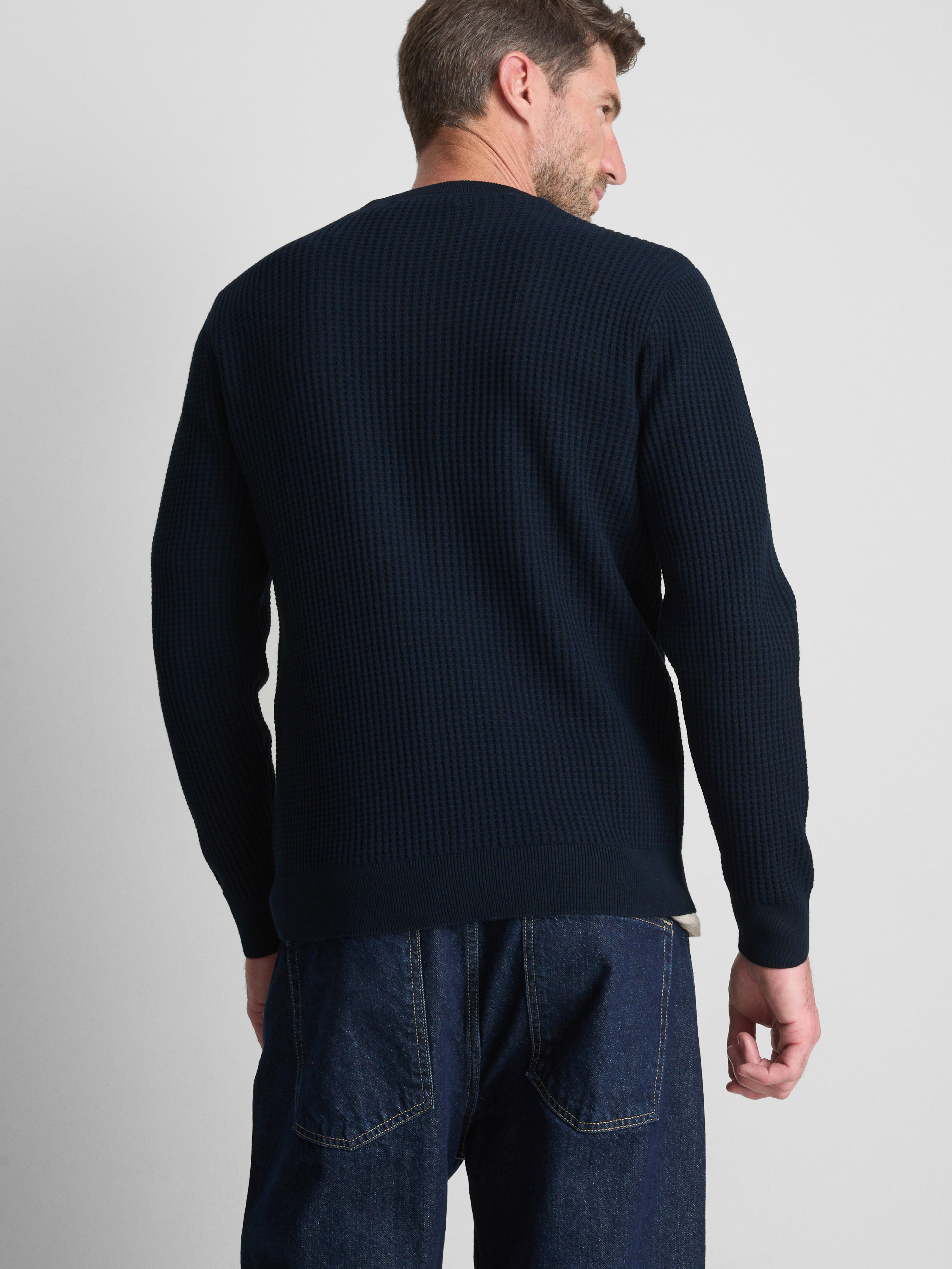 Textured Crew Neck Sweater